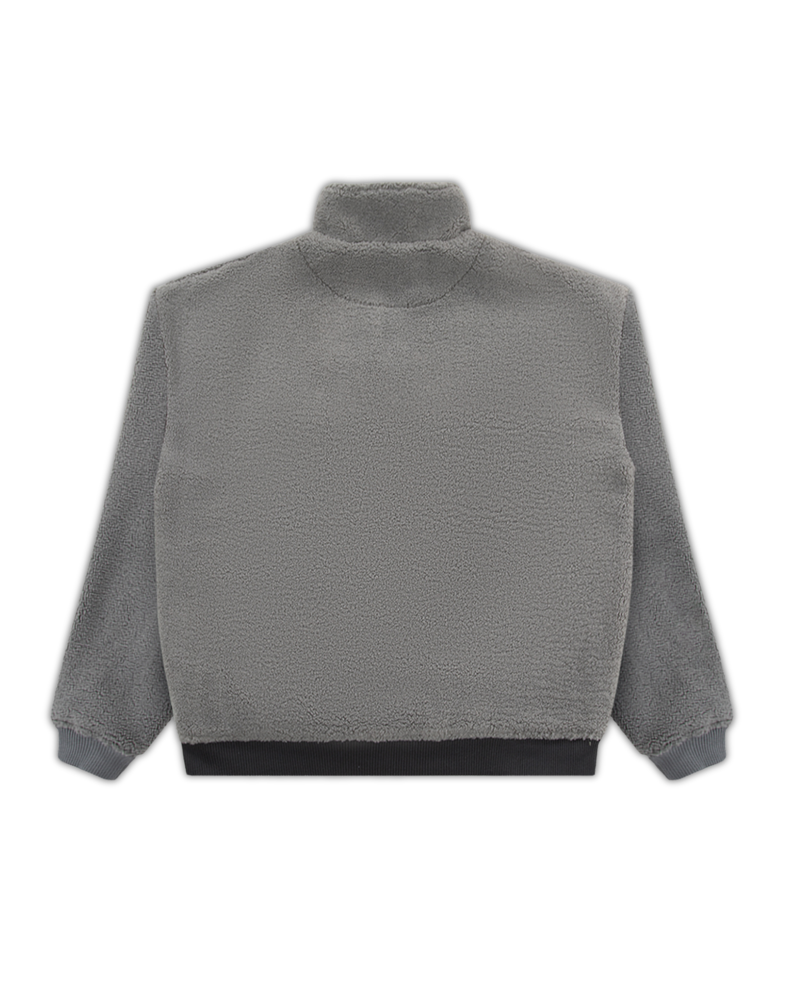 STARTER 1/4 ZIP POLAR FLEECE SWEAT - GREY/BLACK