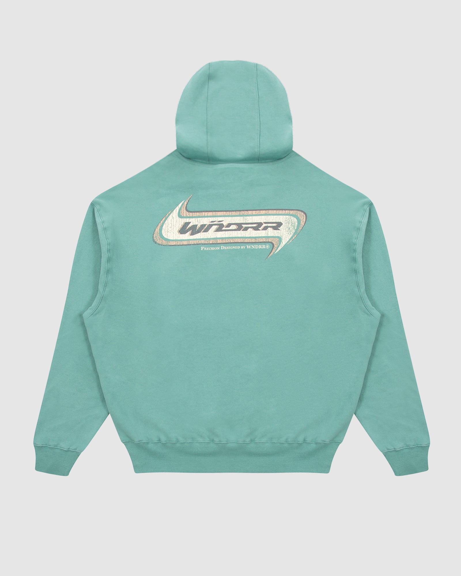 STRIDER 1/4 ZIP HOOD SWEAT - MINERAL GREEN