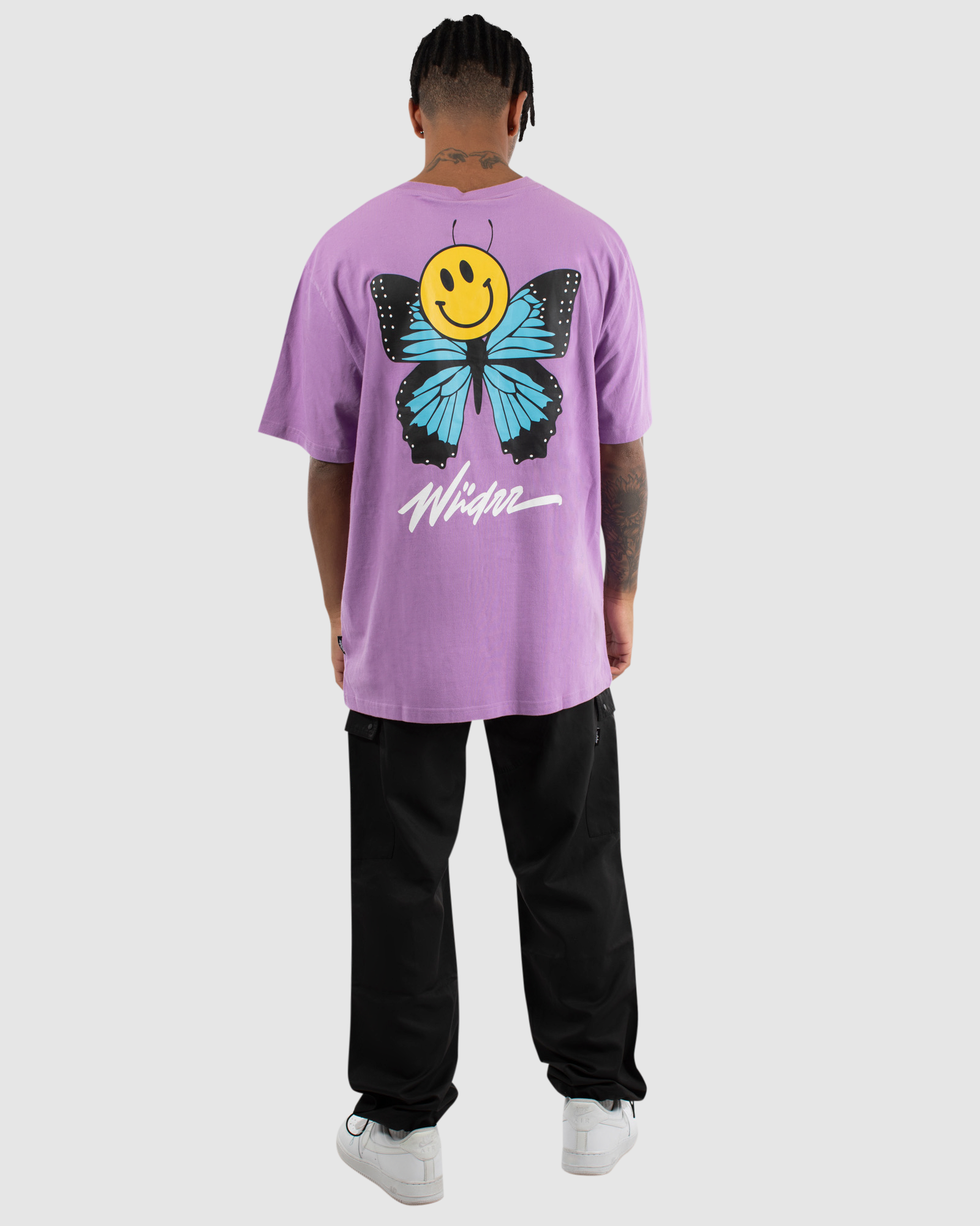 BUTTERFLY BOX FIT TEE - VIOLET