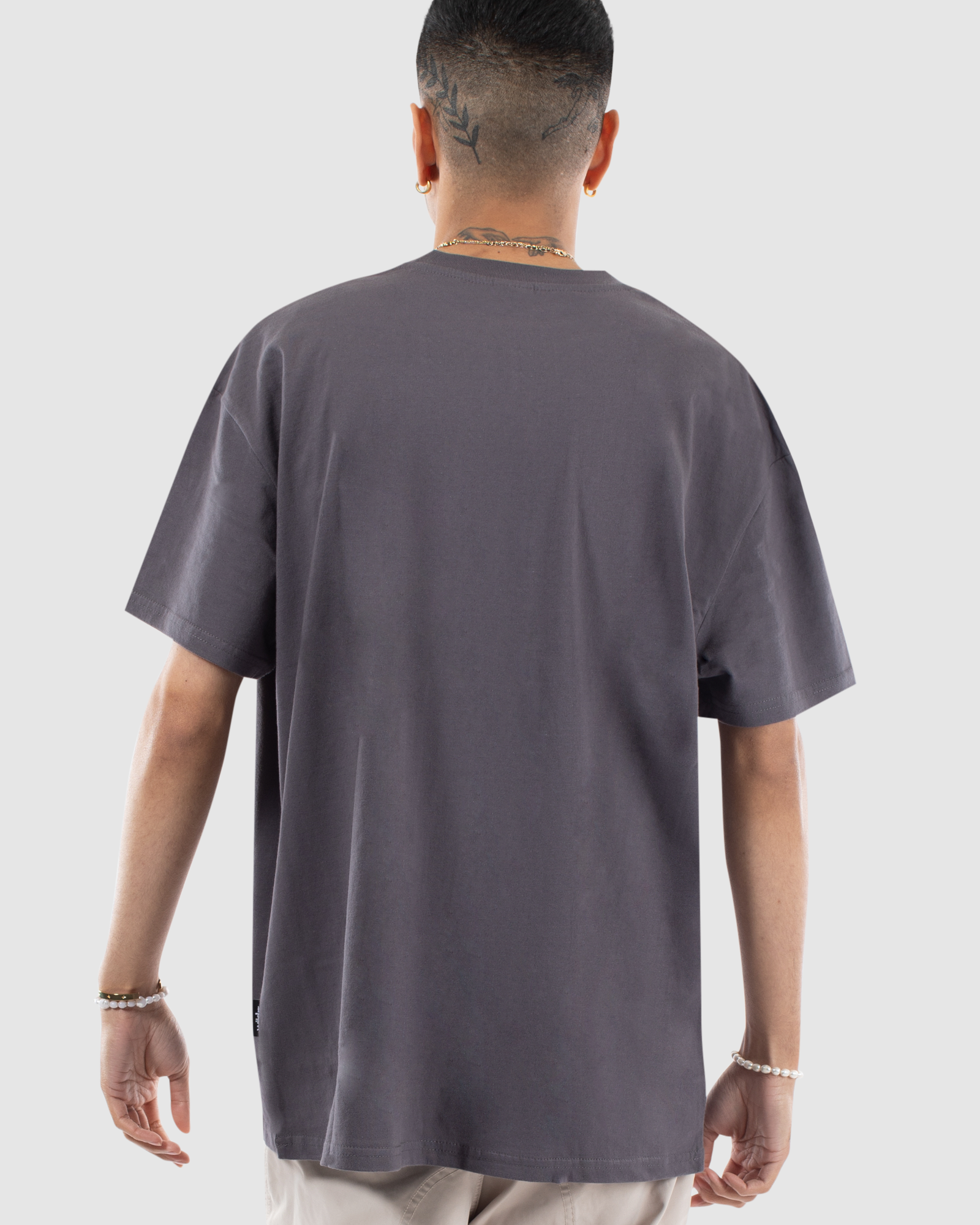 SPACED OUT BOX FIT TEE - CHARCOAL