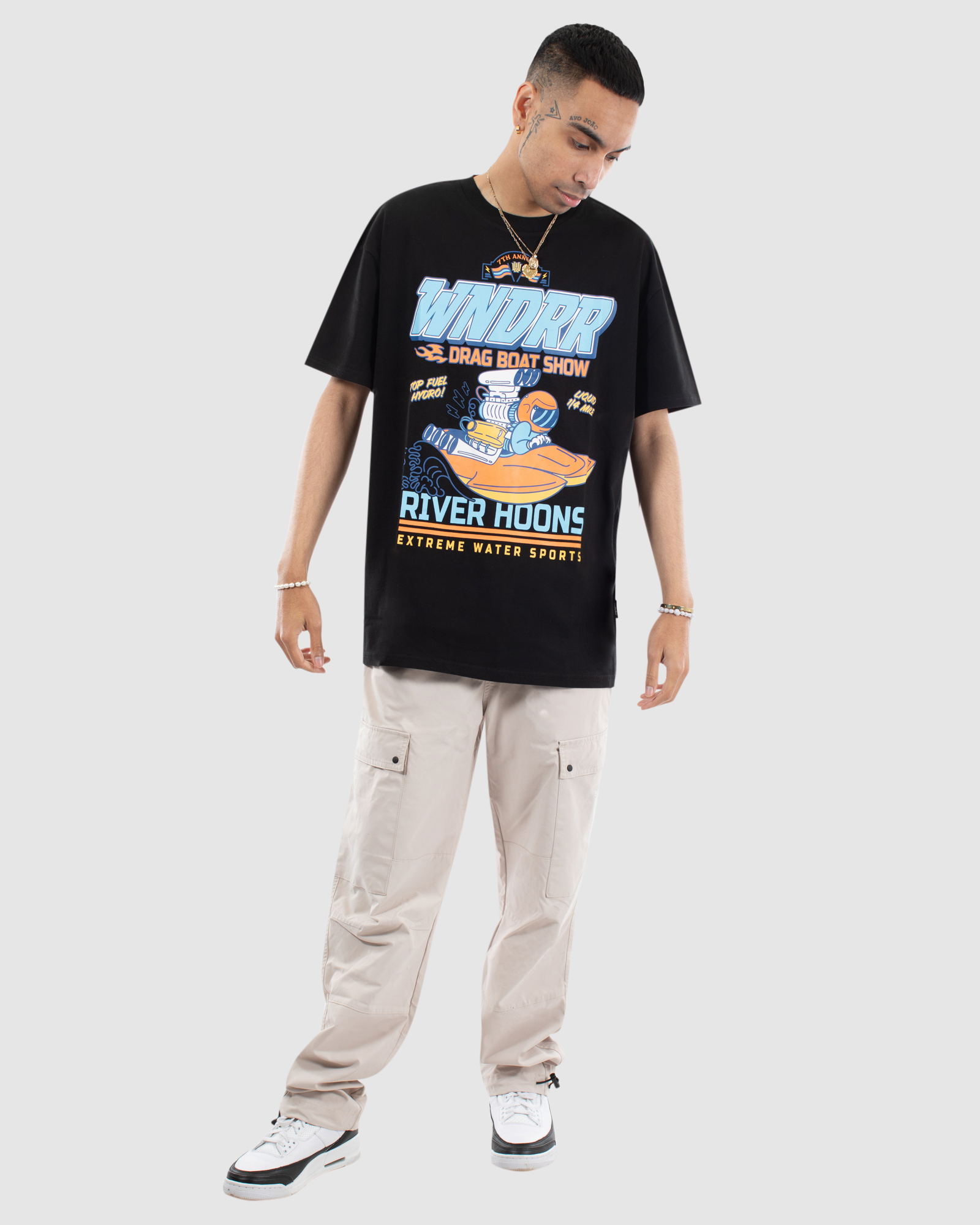 RIVER HOONS BOX FIT TEE - BLACK