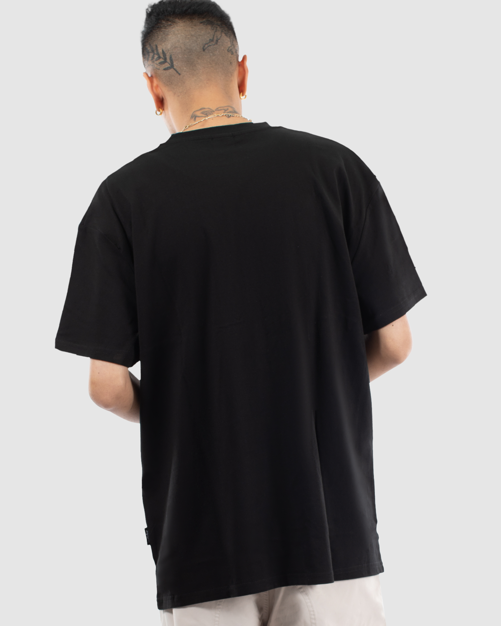ANARCHY BOX FIT TEE - BLACK