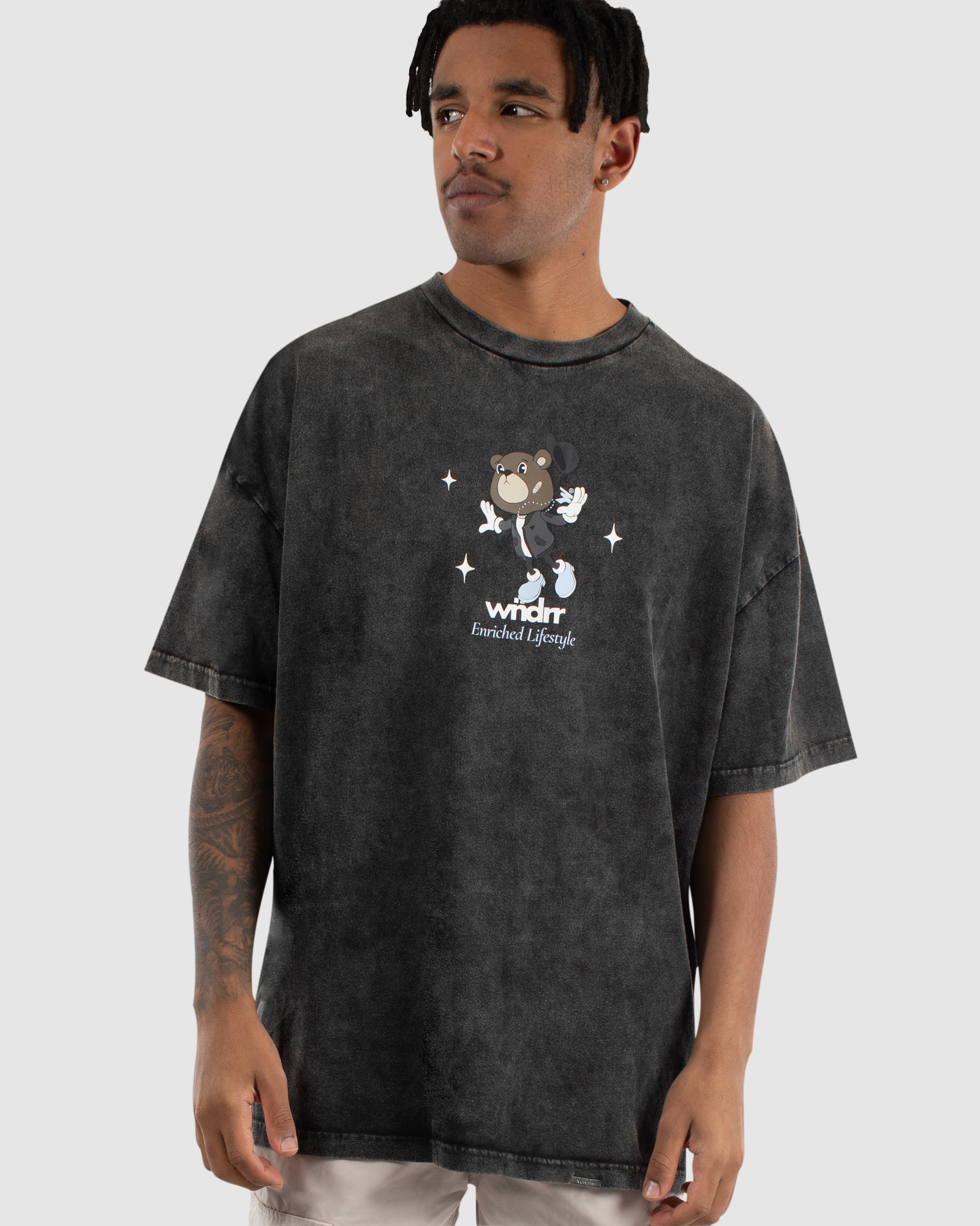 ENRICHED VINTAGE FIT TEE - WASHED BLACK