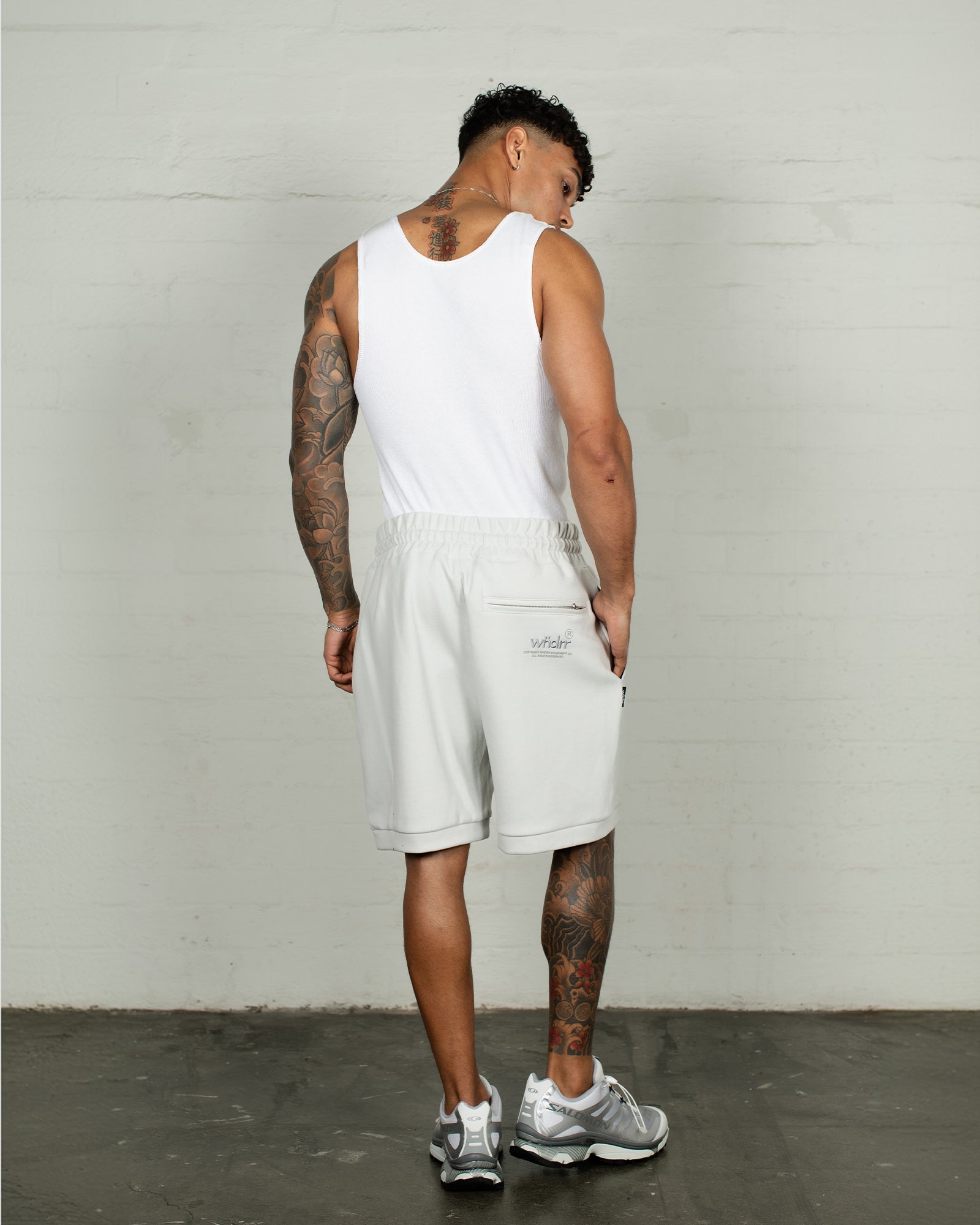 OFFCUT TECH TRACKSHORT - OYSTER