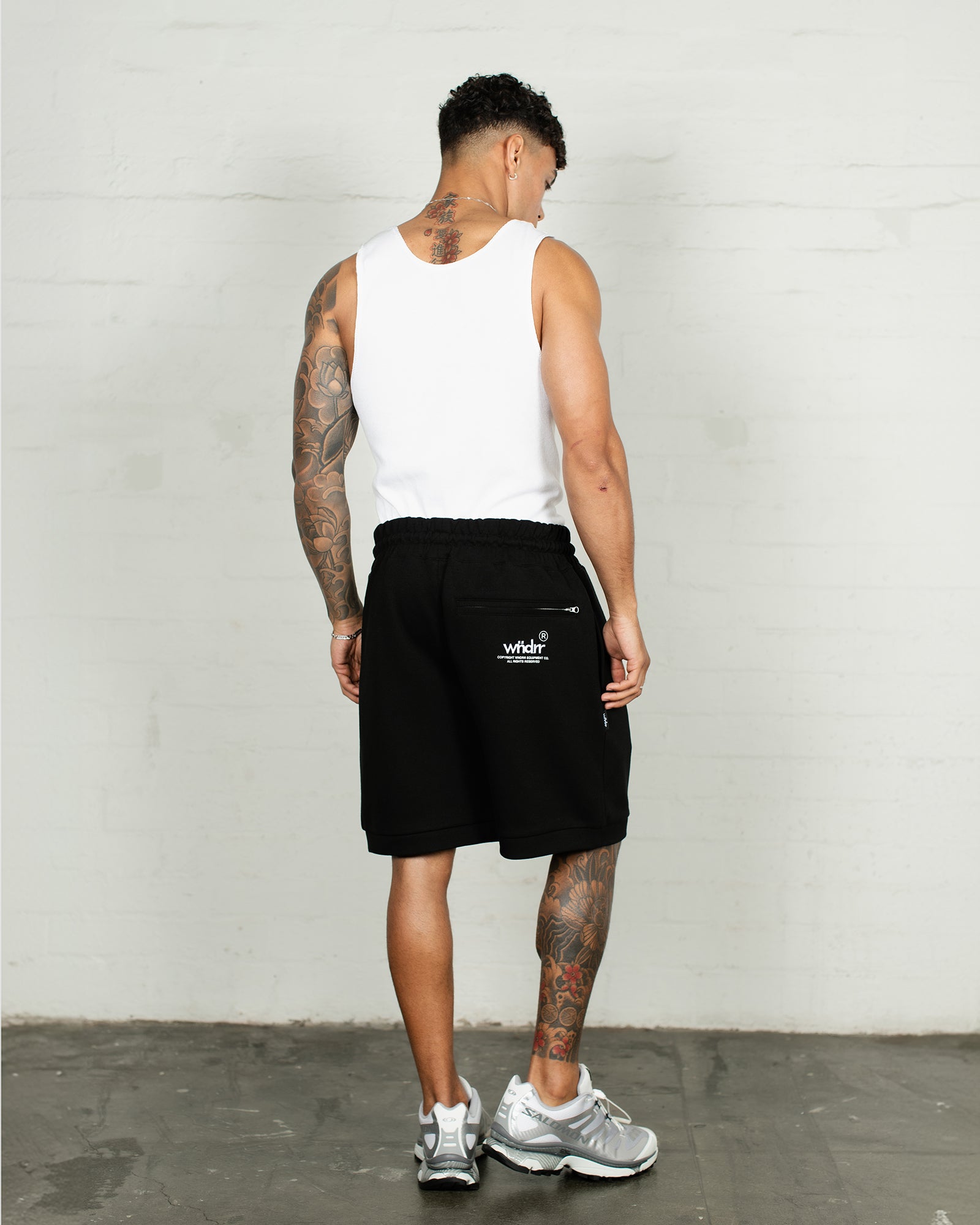 OFFCUT TECH TRACKSHORT - BLACK