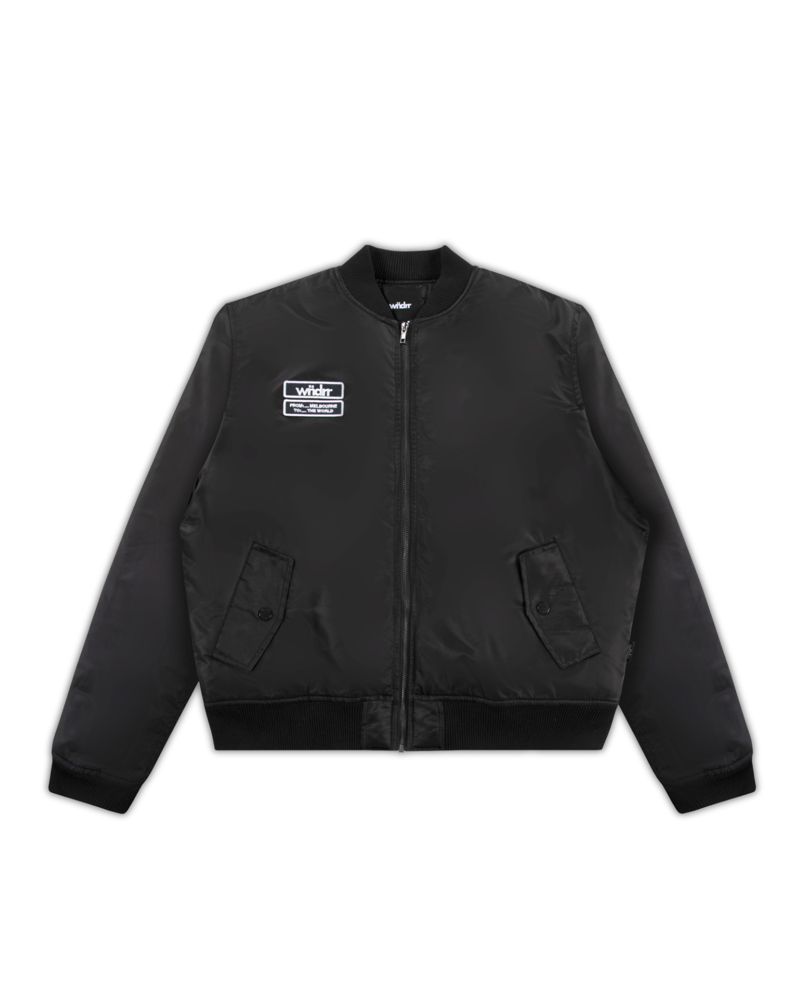 THE WORLD BOMBER JACKET - BLACK