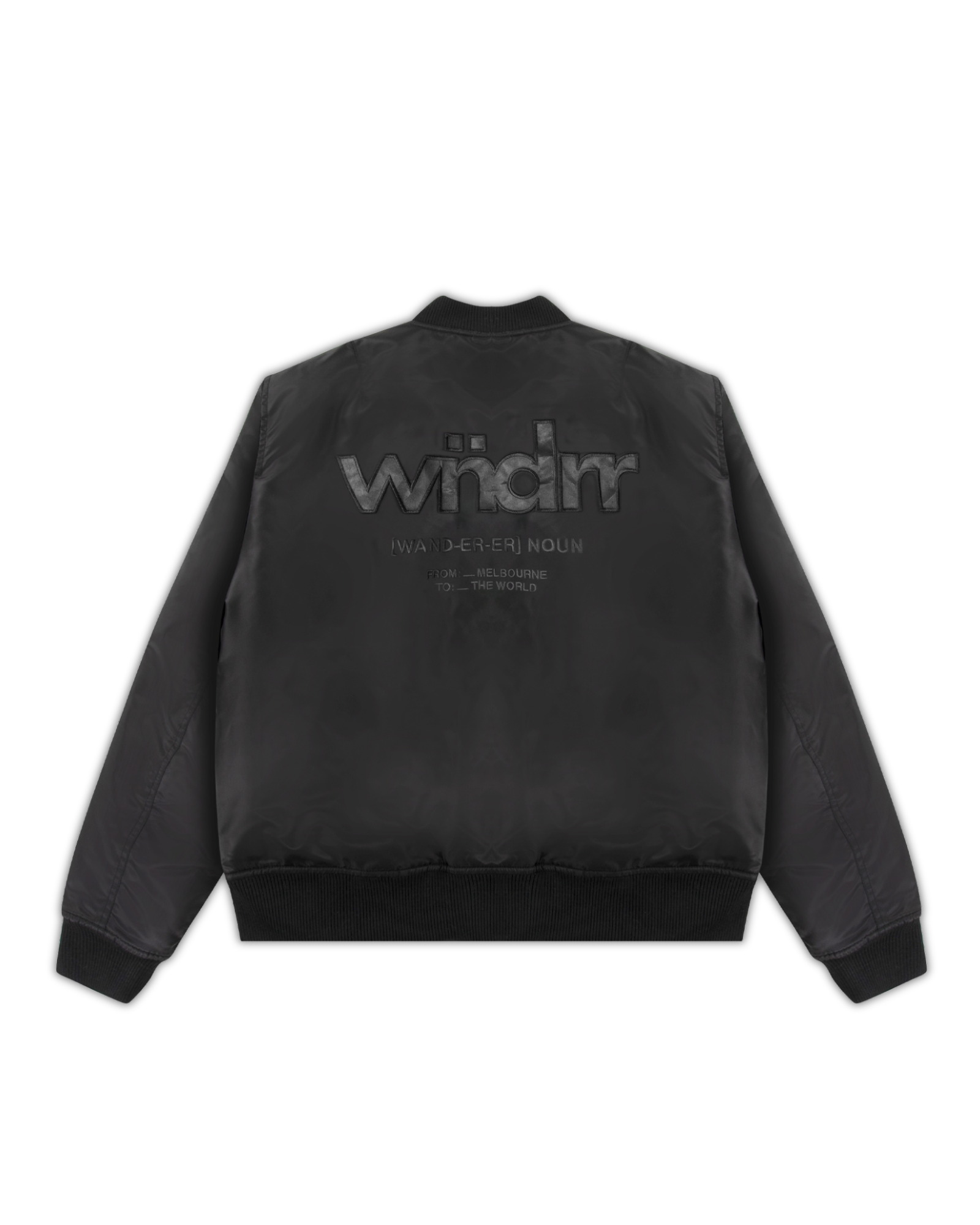 THE WORLD BOMBER JACKET - BLACK