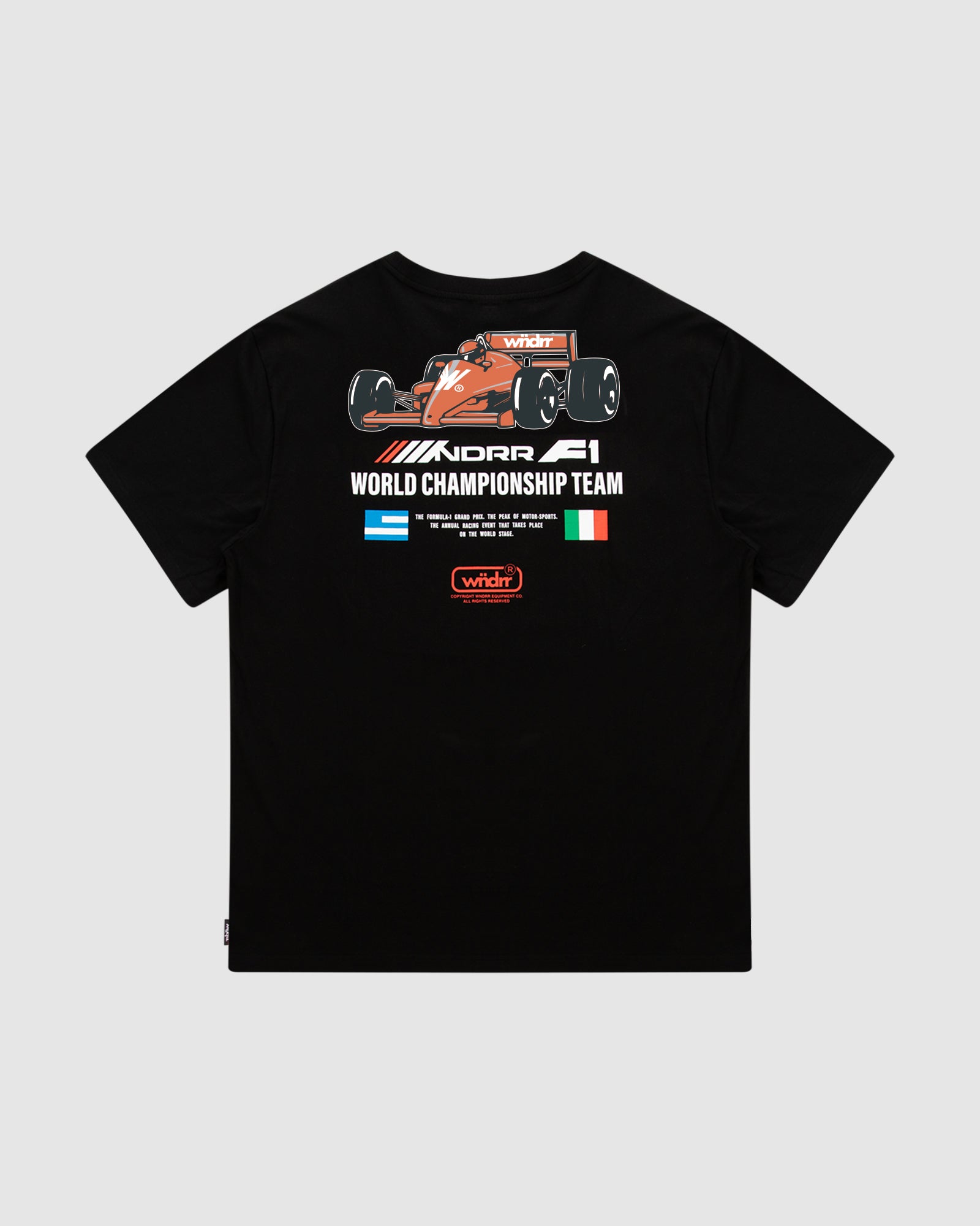 GRAND PRIX BOX FIT TEE - BLACK