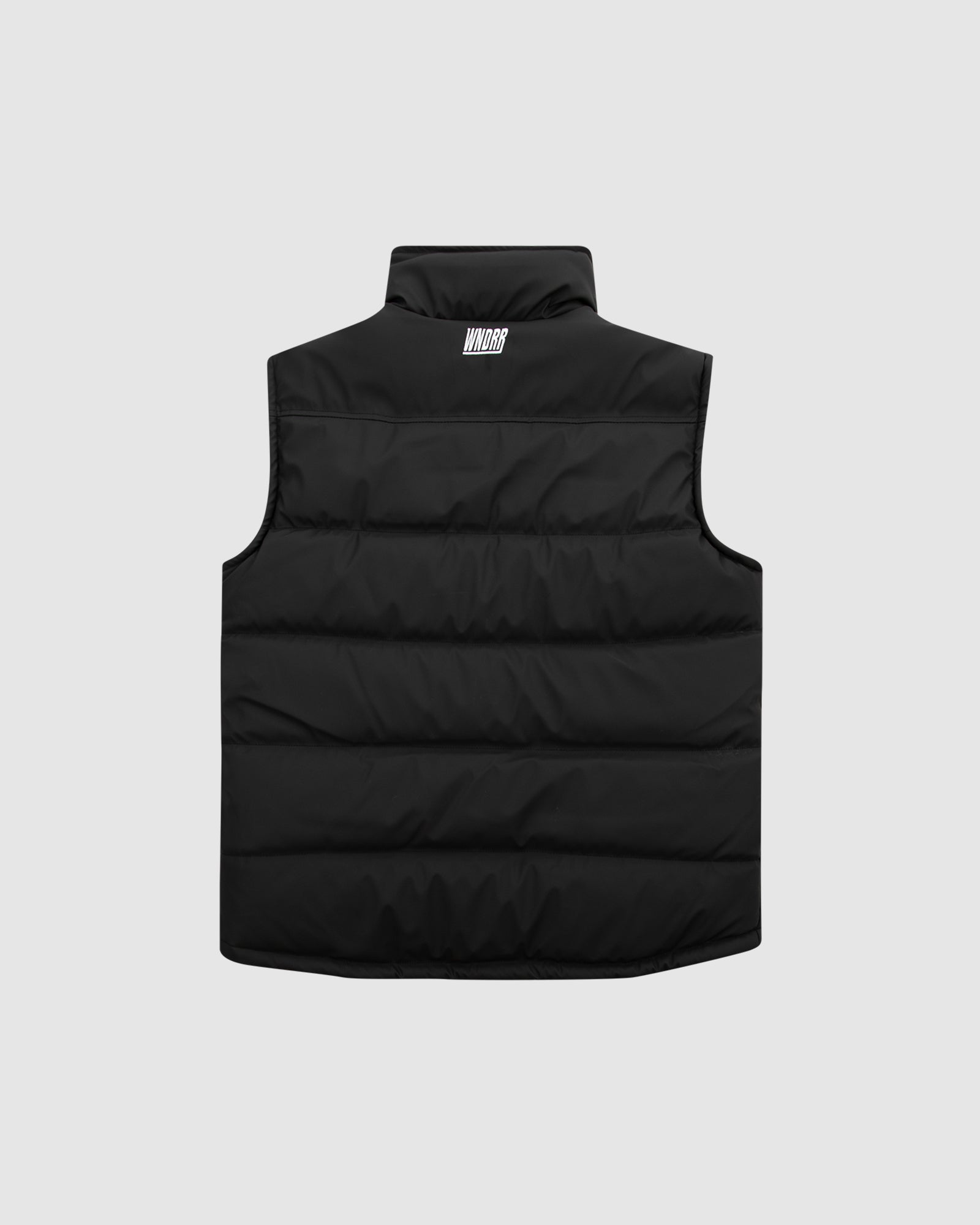 ITALIC PUFFER VEST - BLACK