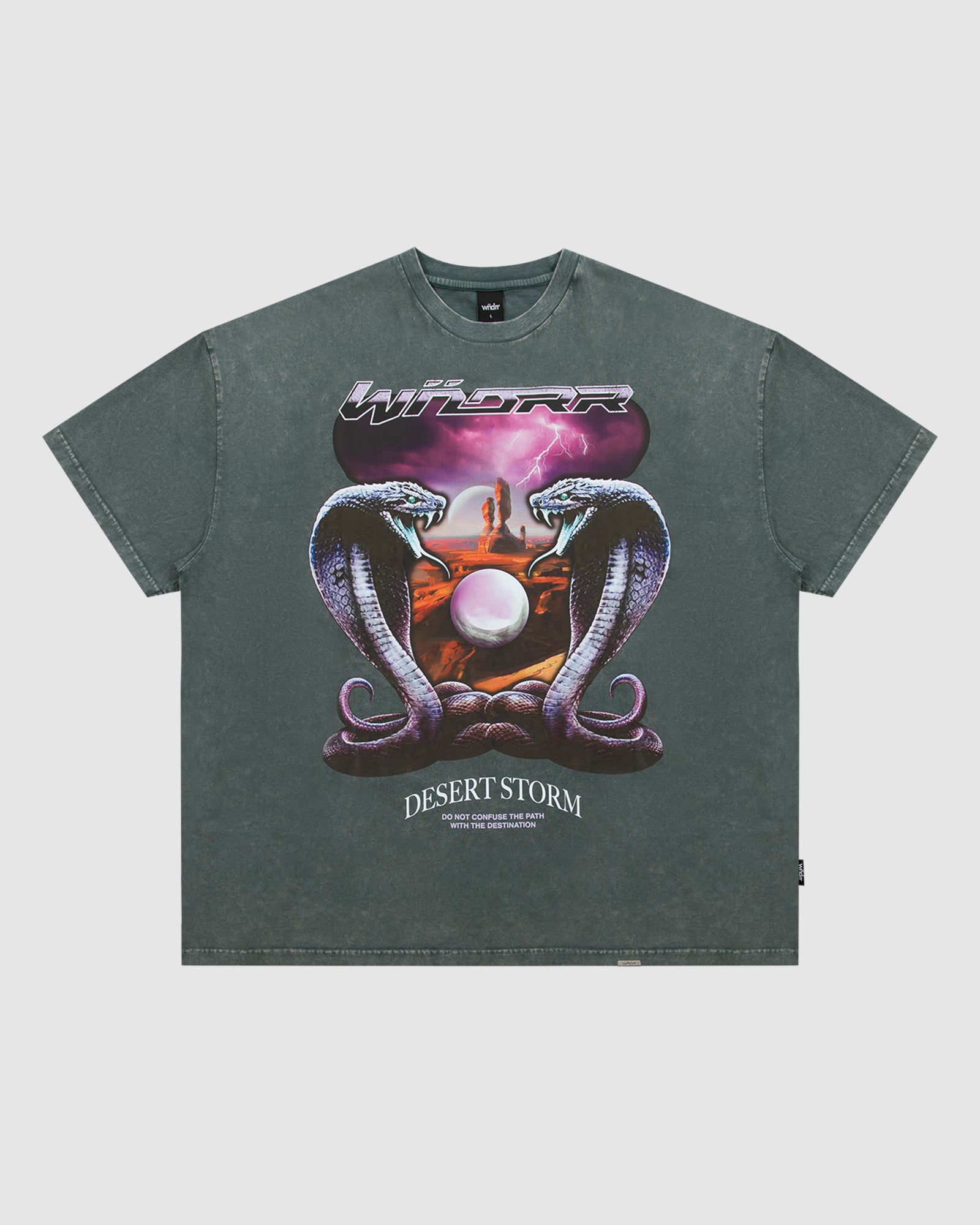 DESERT STORM VINTAGE FIT TEE - WASHED GREY