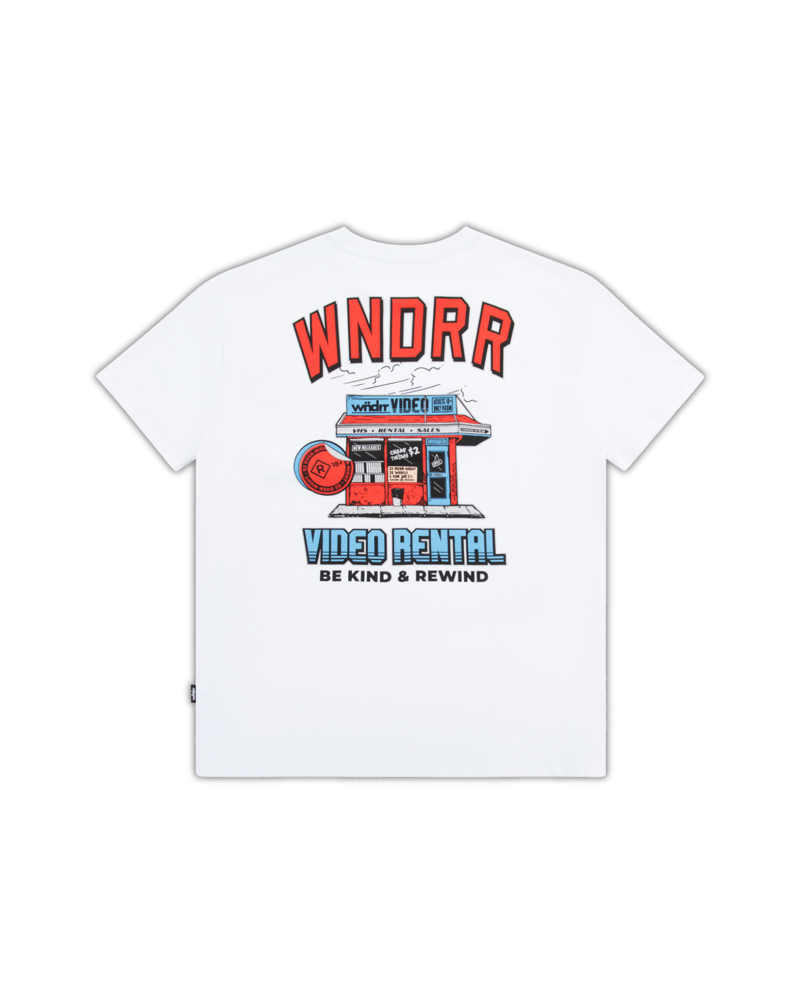 VIDEO RENTAL BOX FIT TEE - WHITE
