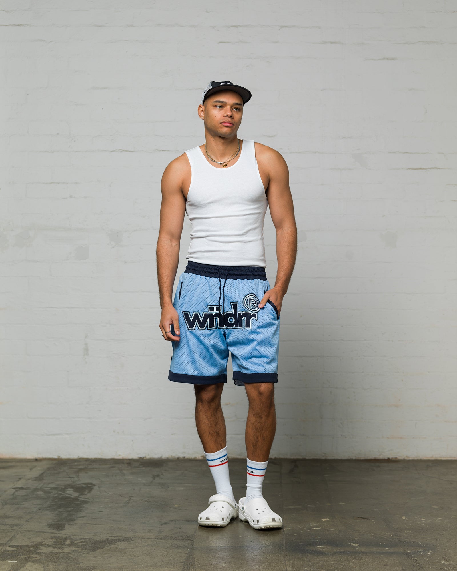 OFFCUT COURT SHORT - AIR BLUE/BLUE