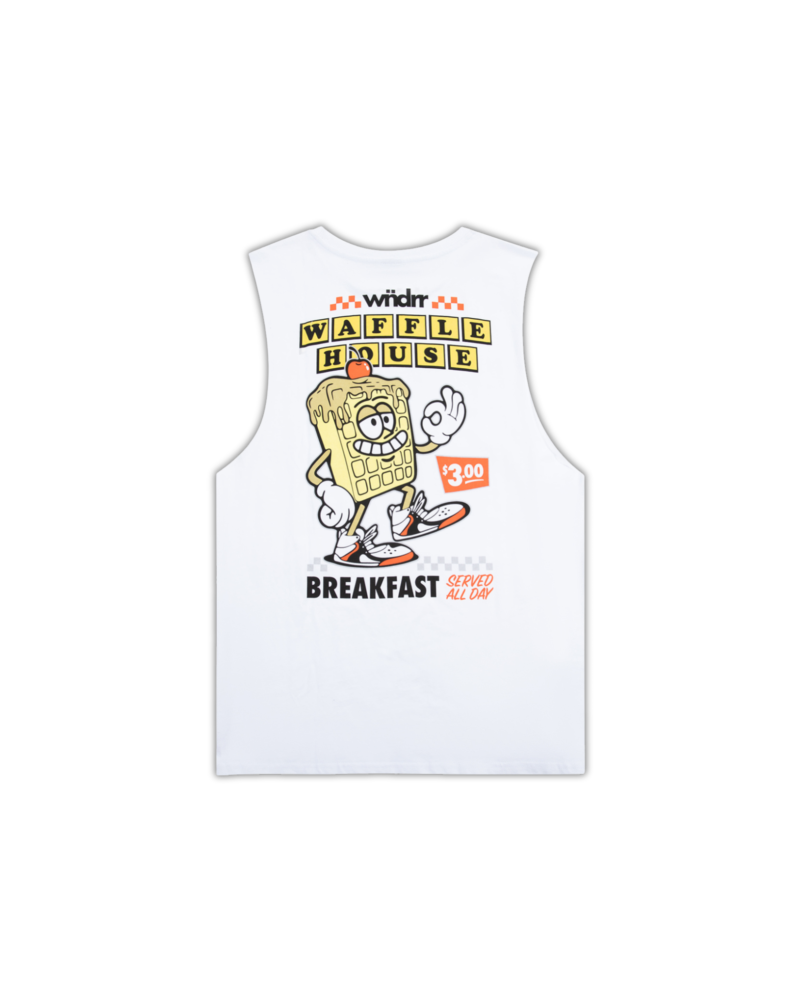 WAFFLE HOUSE MUSCLE TOP - WHITE
