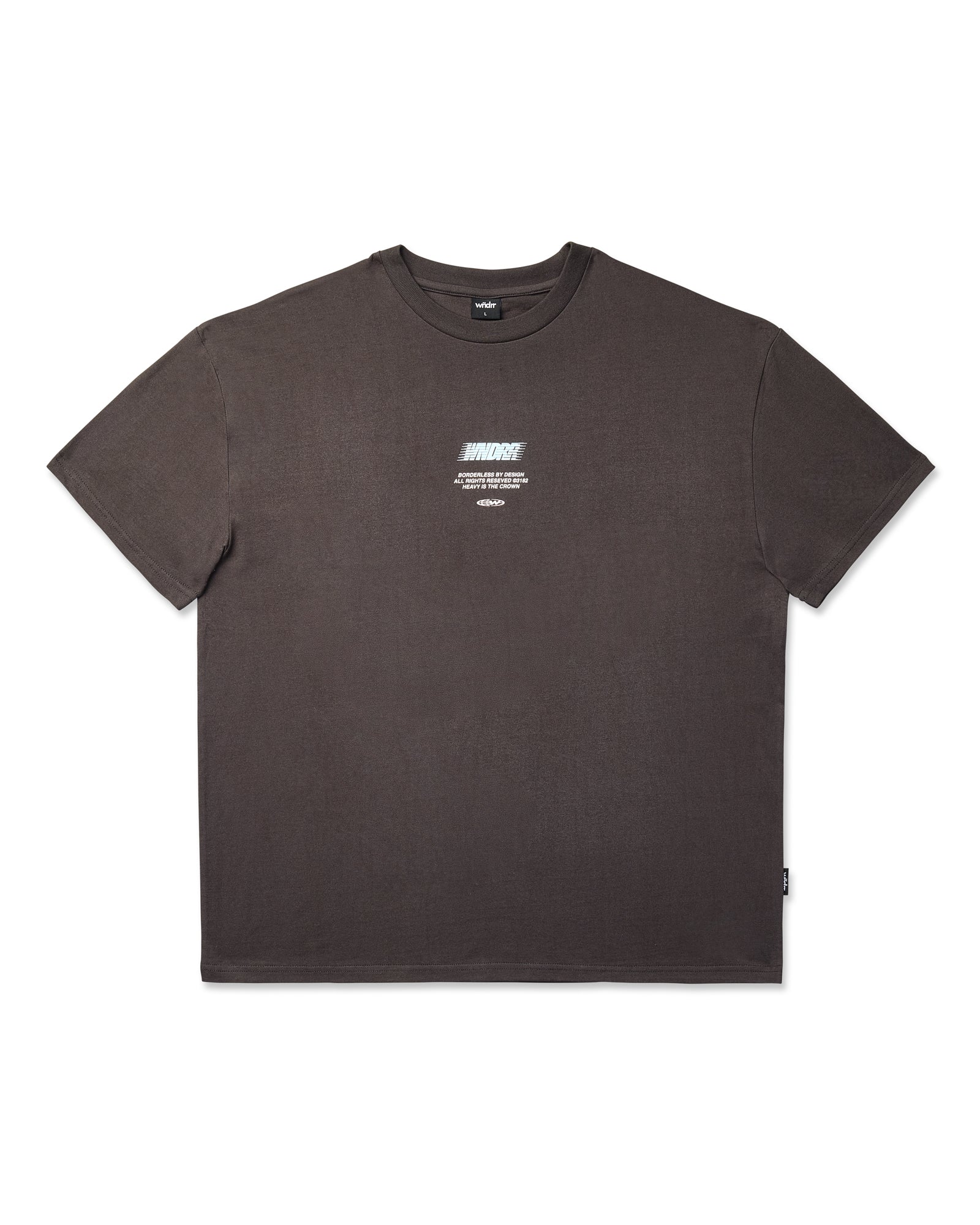BORDERLESS BOX FIT TEE - FADED BLACK
