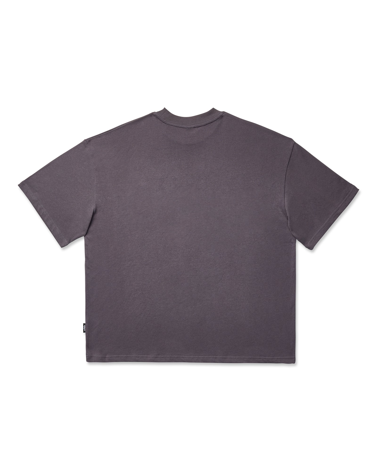 BRUSHBACK HEAVY WEIGHT TEE - CHARCOAL