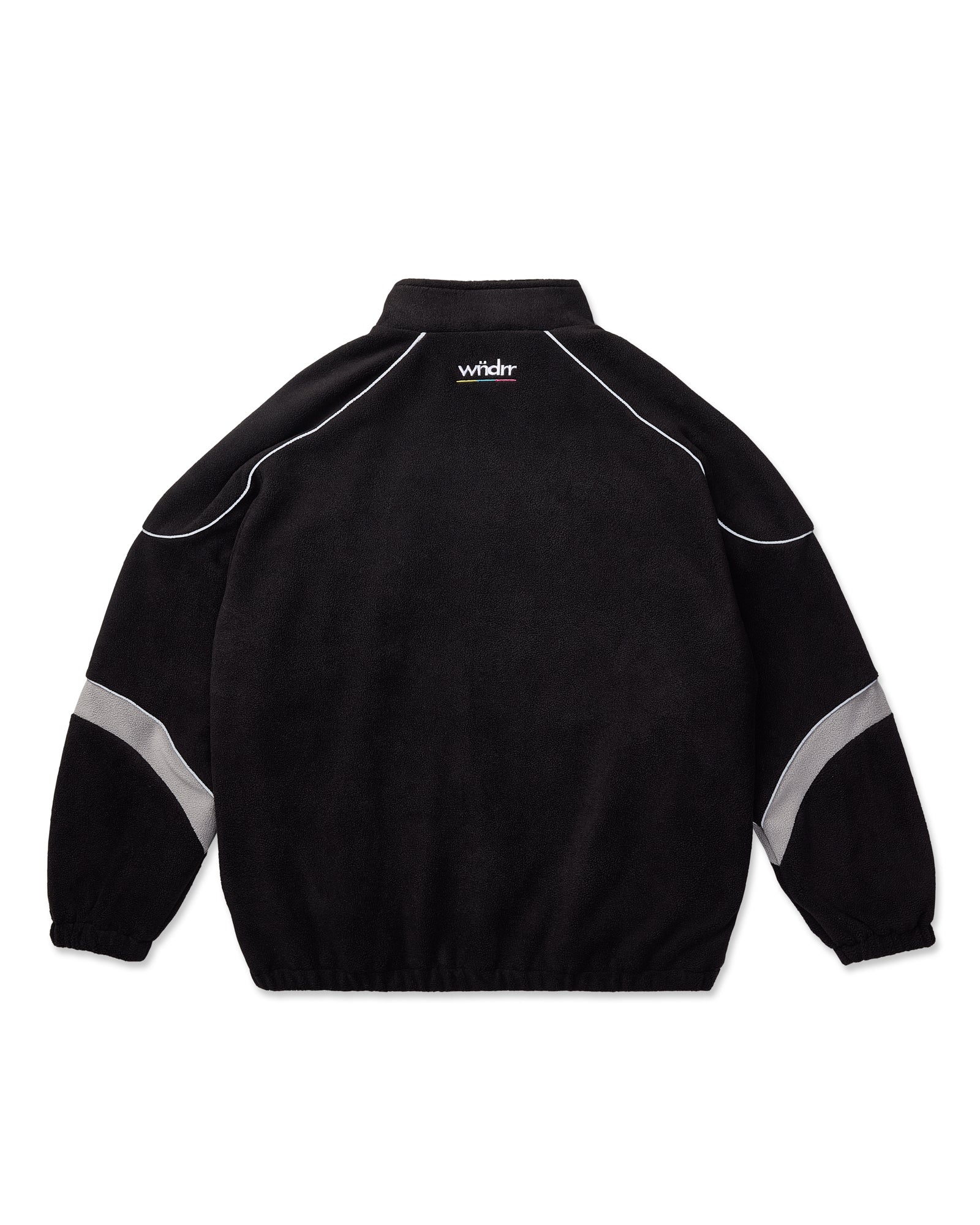 COLLECTIVE 1/4 ZIP POLAR FLEECE SWEAT - BLACK