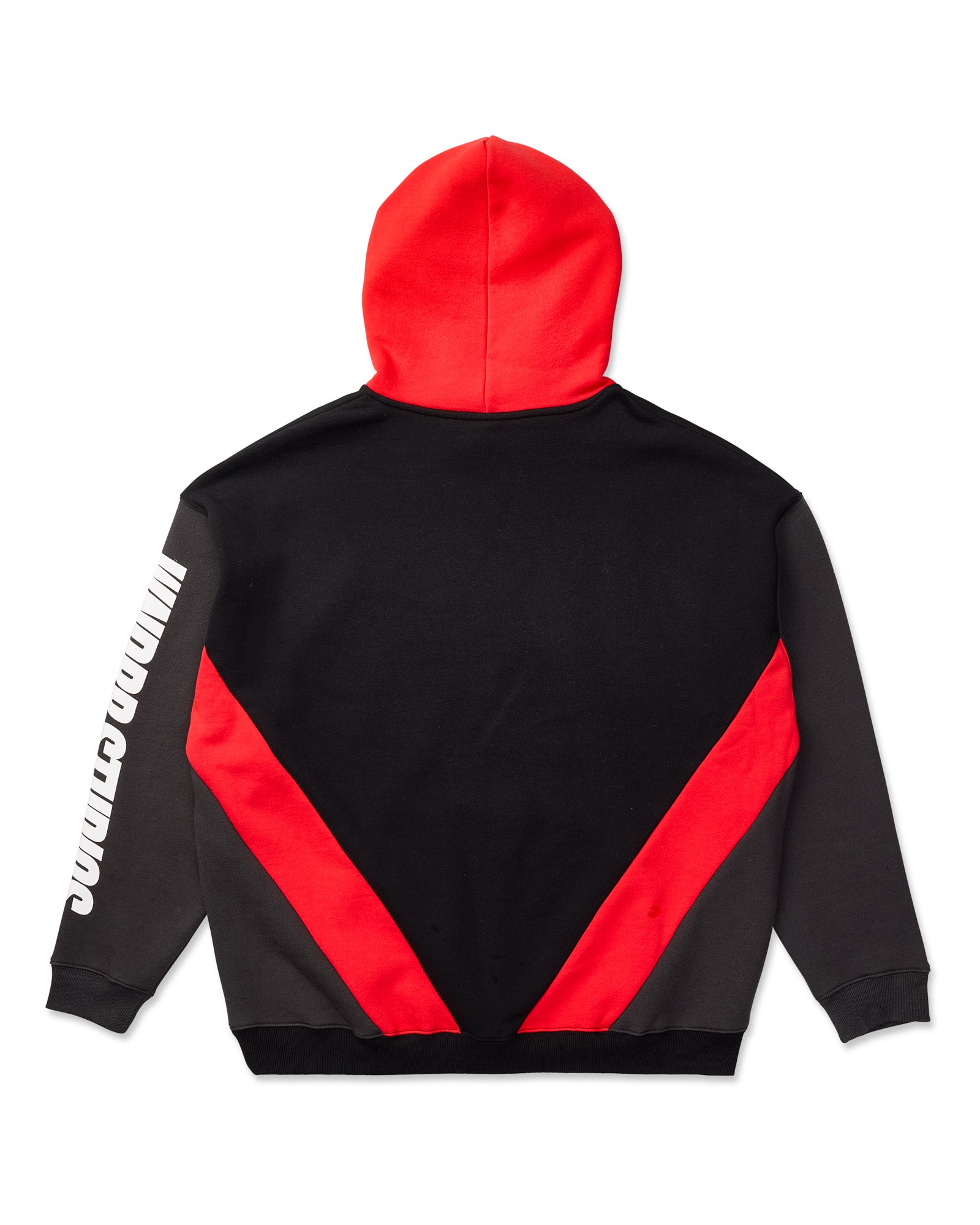 DRIFT PANEL HOOD SWEAT - BLACK/RED