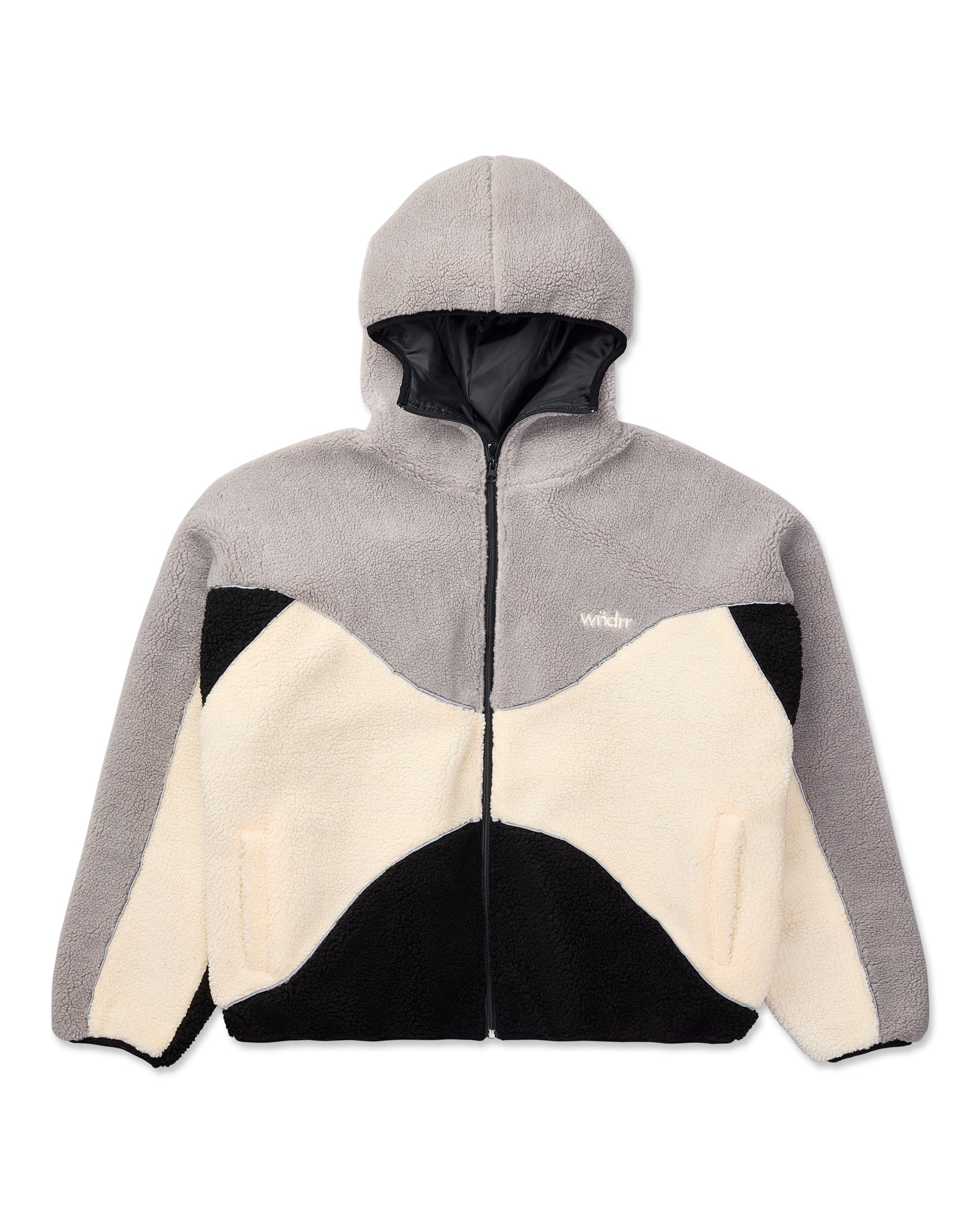 THE WORLD FLEECE JACKET - GREY/BLACK
