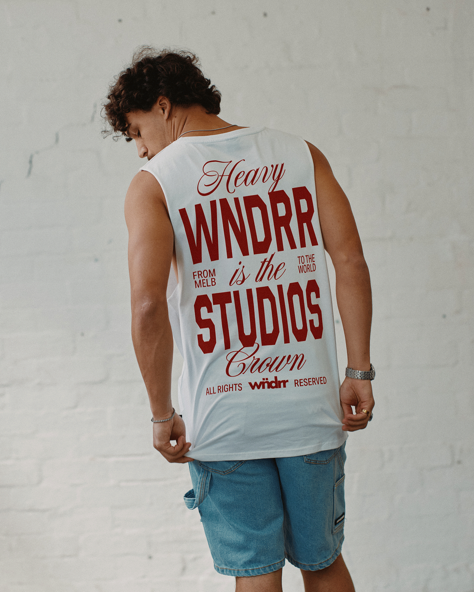 HIGHBORN MUSCLE TOP - WHITE