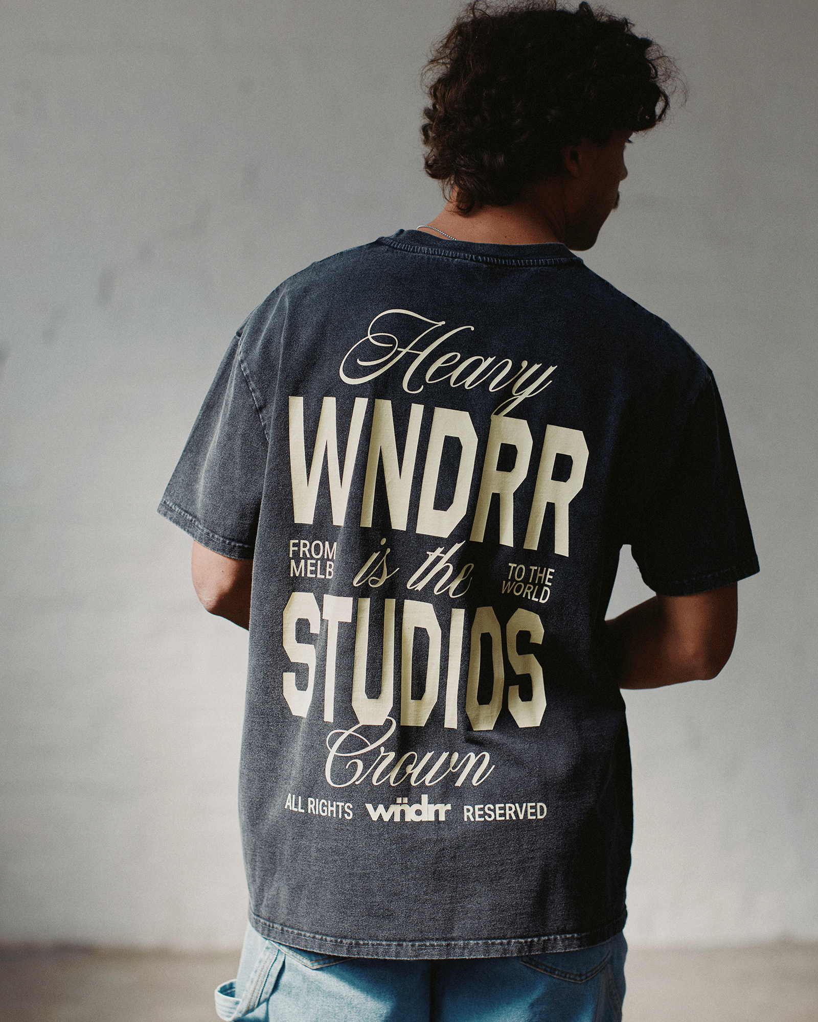 HIGHBORN BOX FIT TEE - WASHED BLACK