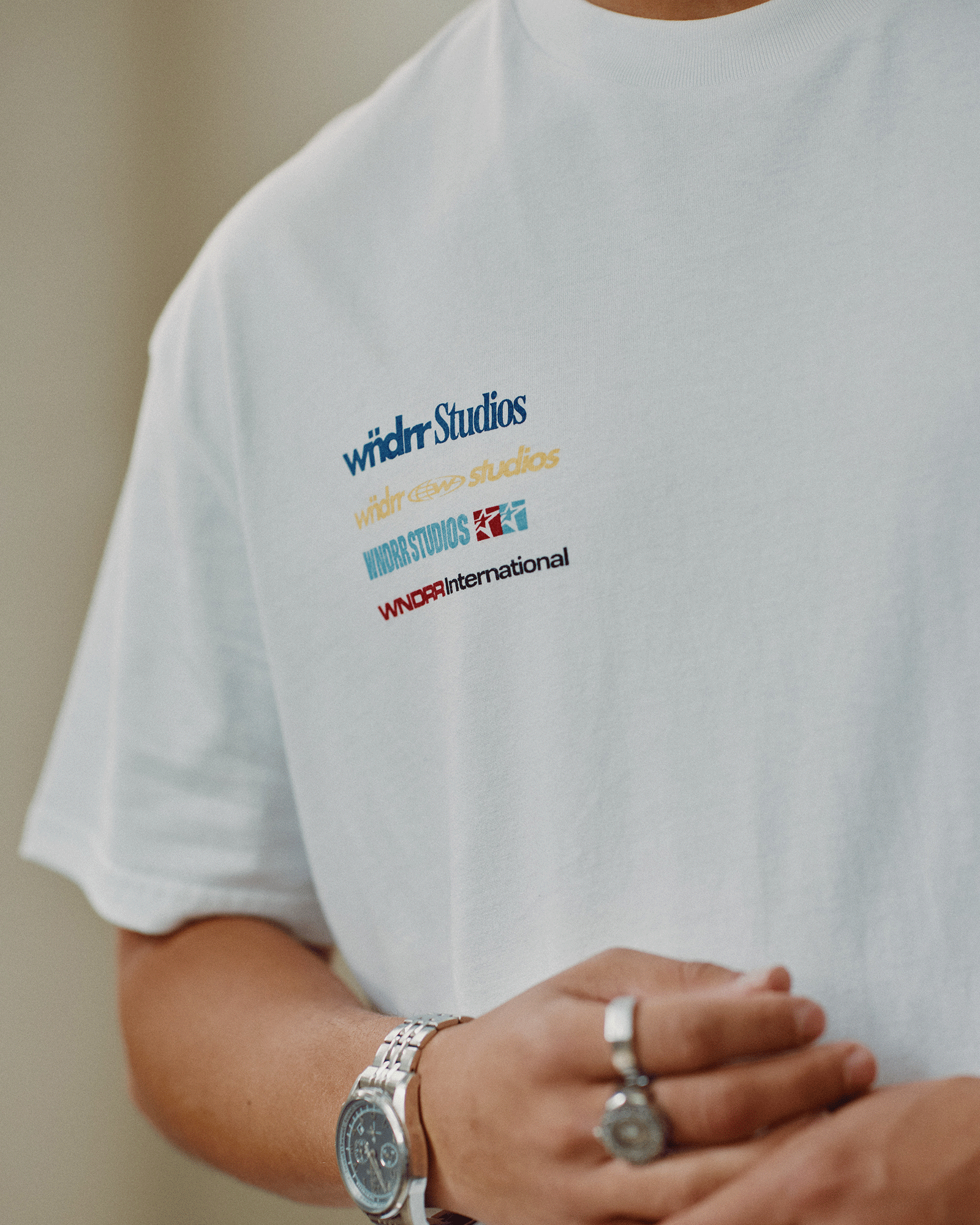 SPONSORED BOX FIT TEE - WHITE