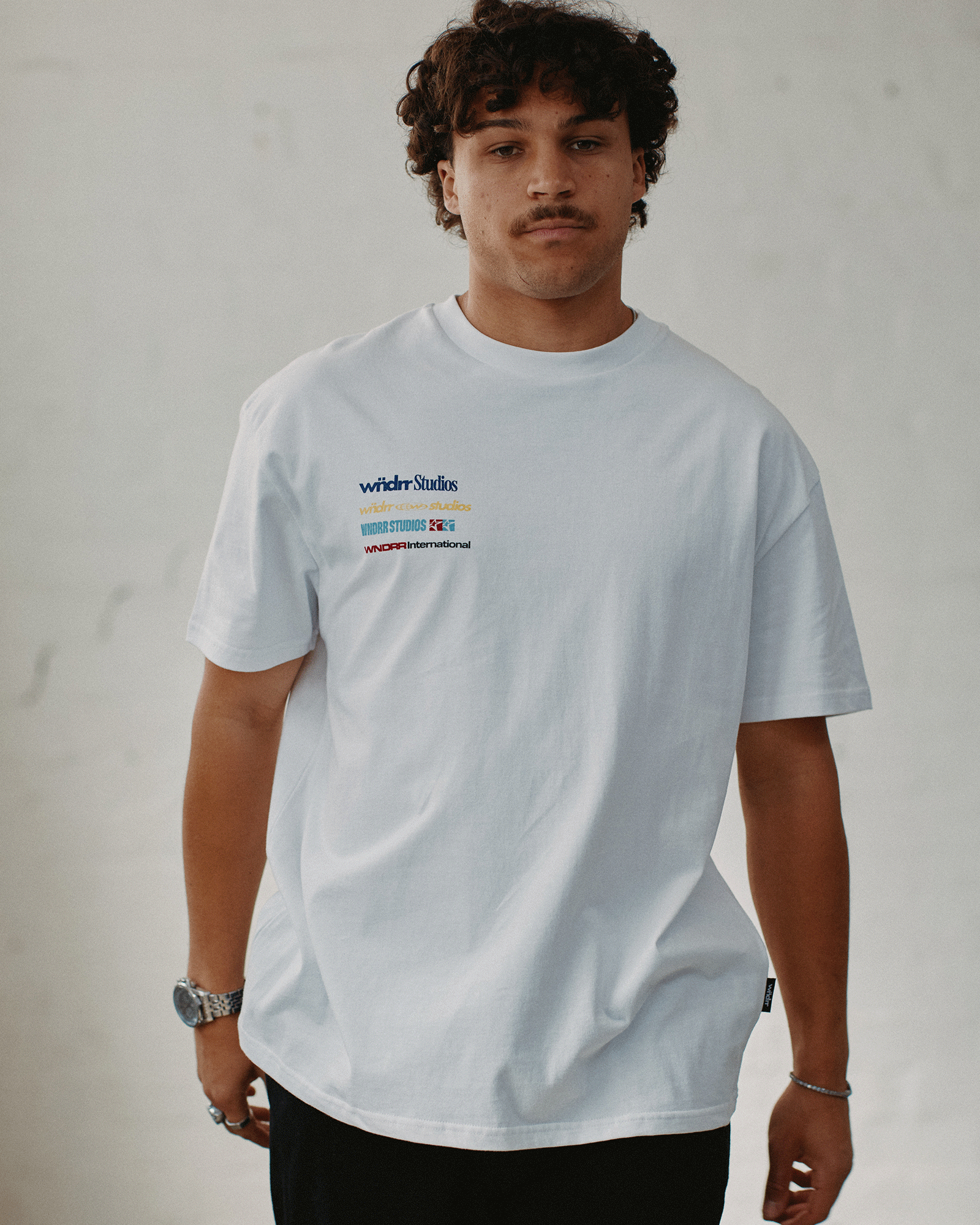 SPONSORED BOX FIT TEE - WHITE