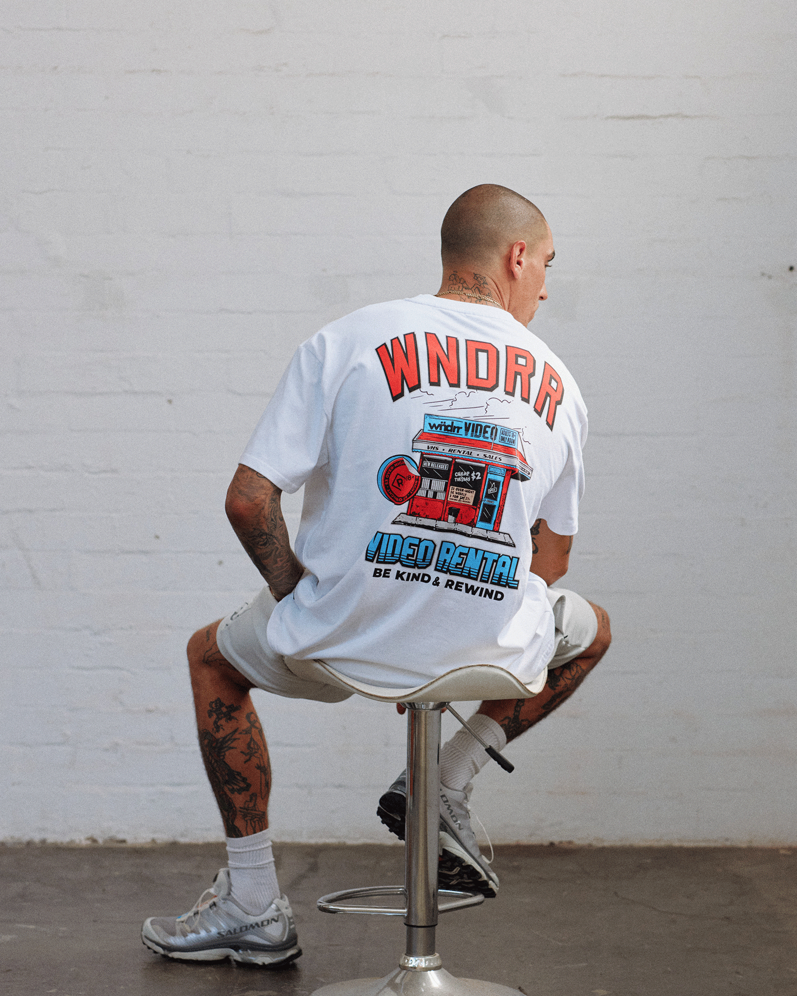 VIDEO RENTAL BOX FIT TEE - WHITE