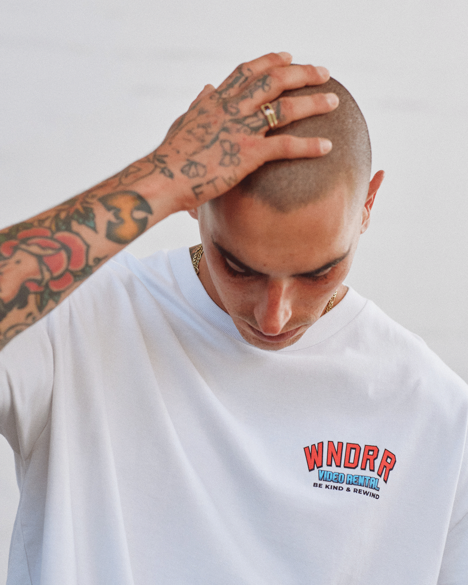 VIDEO RENTAL BOX FIT TEE - WHITE