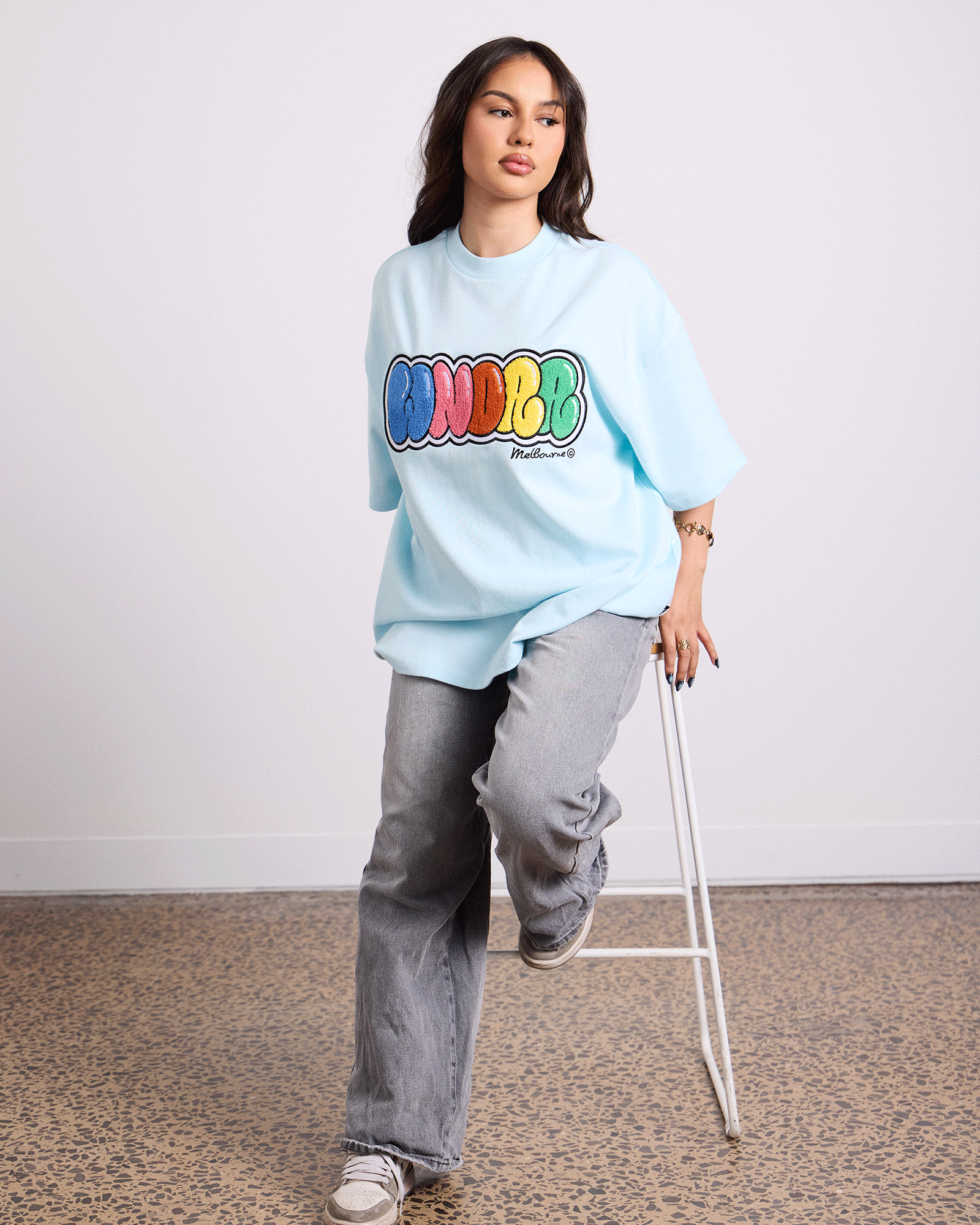 BLISSED HEAVY WEIGHT TEE - BABY BLUE