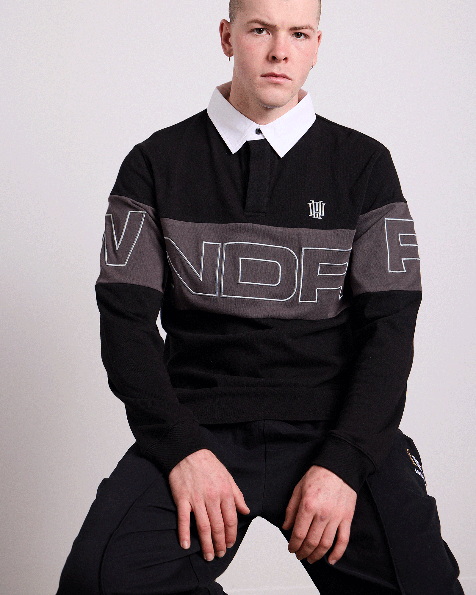 PRIMER RUGBY POLO TOP - BLACK