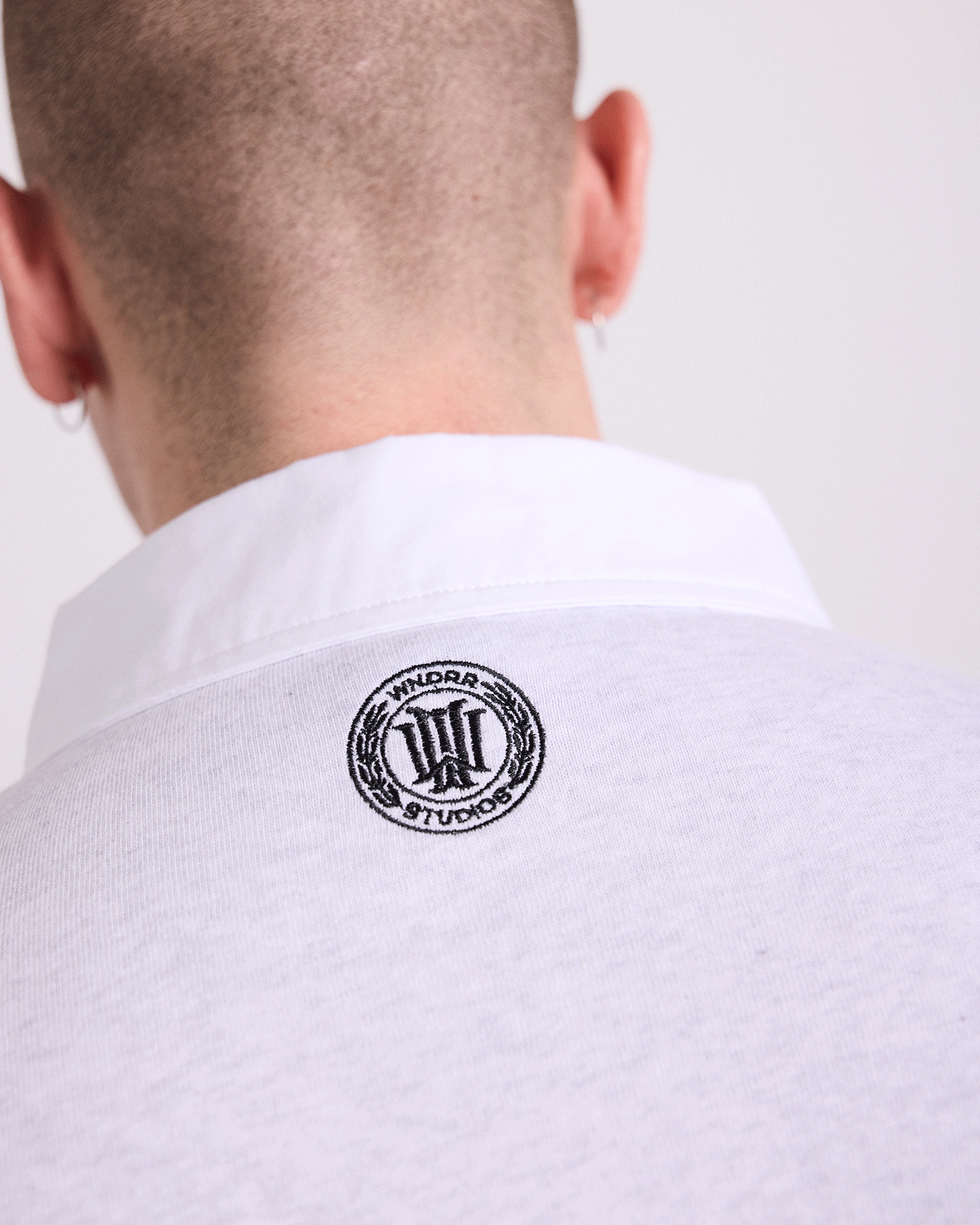 MAISON RUGBY POLO TOP - WHITE MARLE