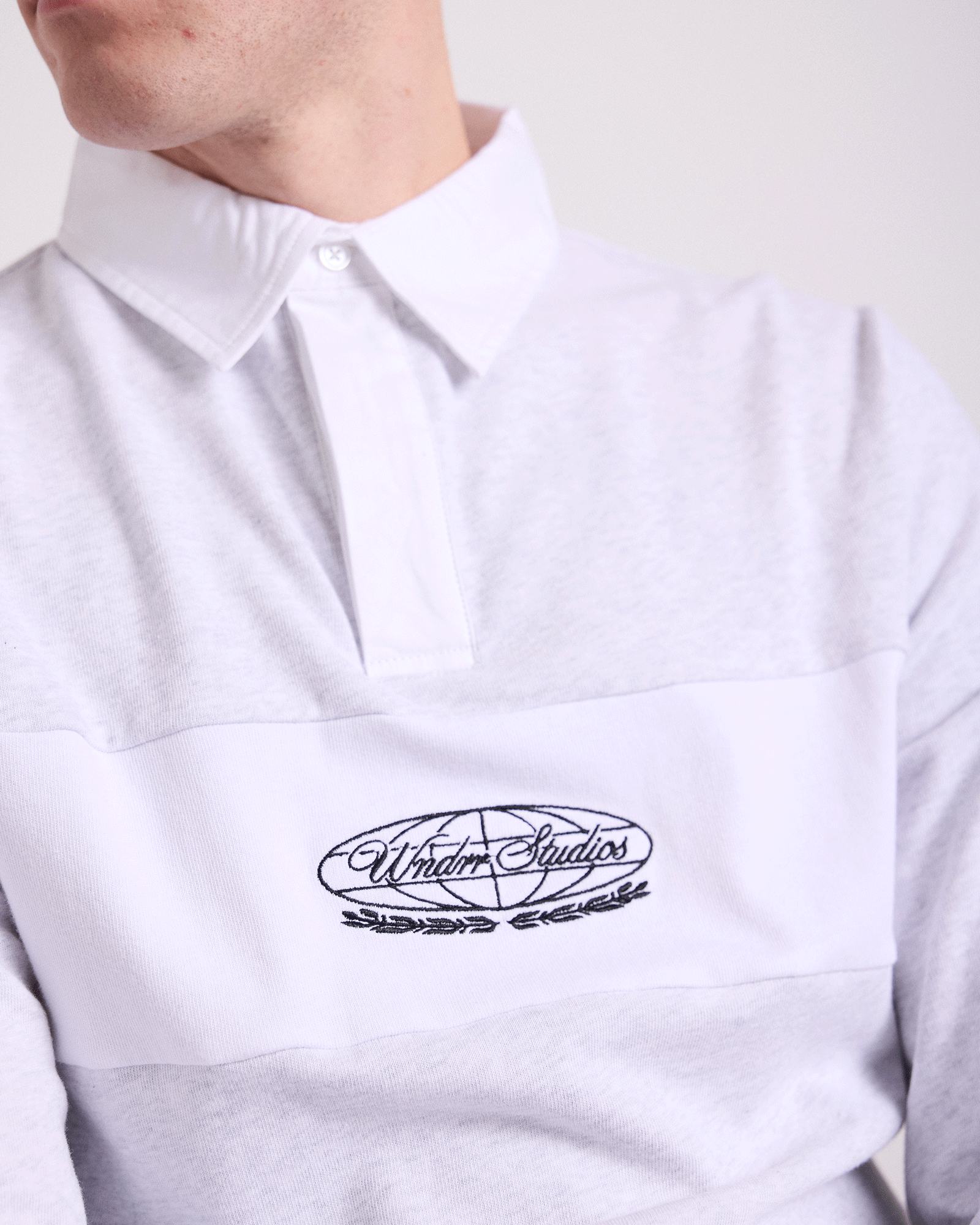 MAISON RUGBY POLO TOP - WHITE MARLE