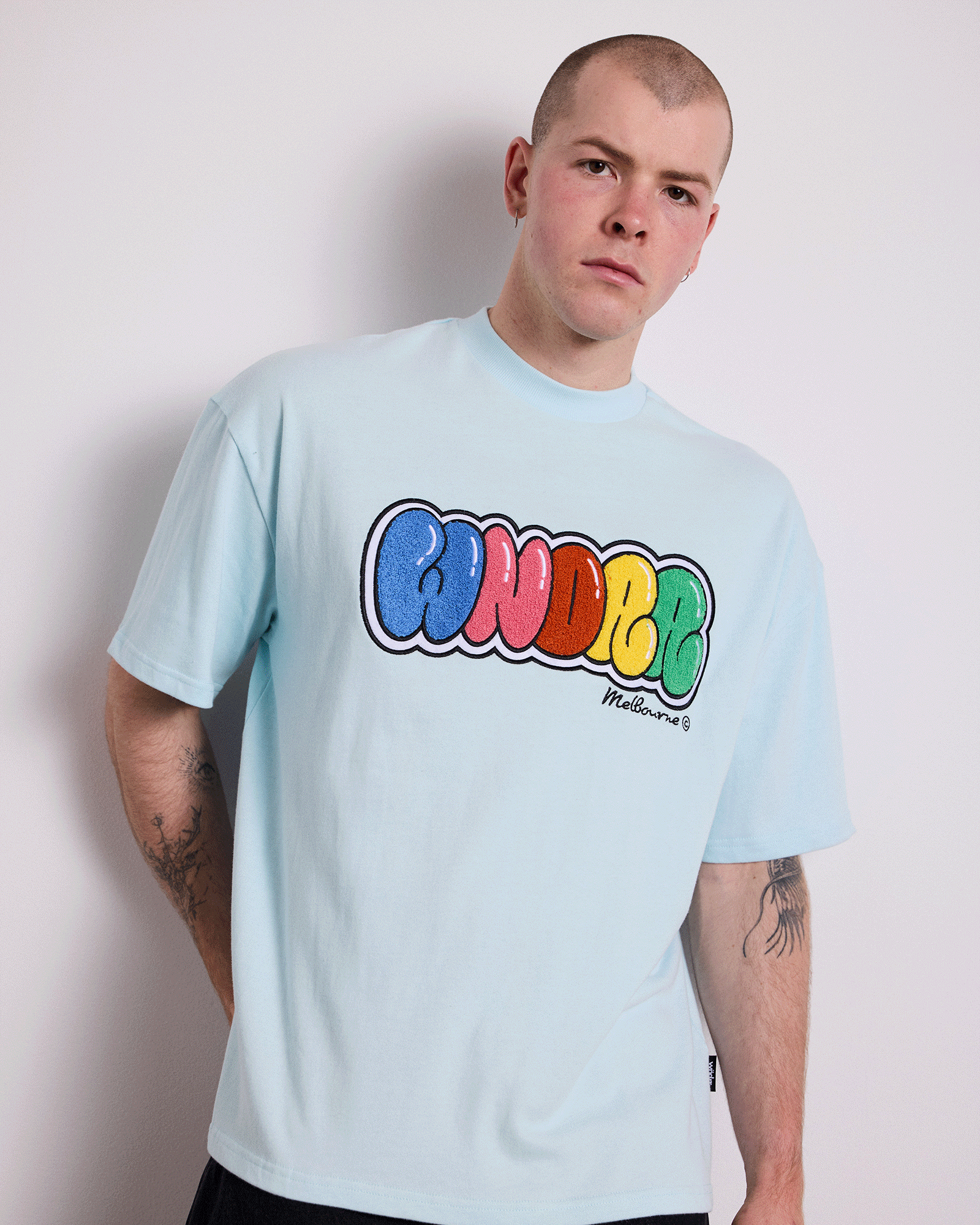 BLISSED HEAVY WEIGHT TEE - BABY BLUE