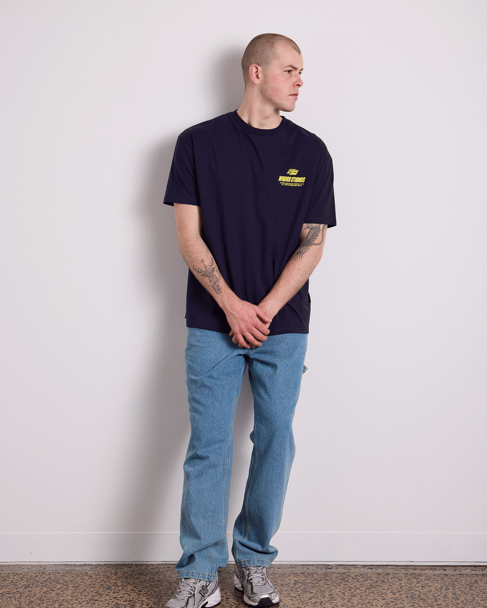 APEX BOX FIT TEE - NAVY