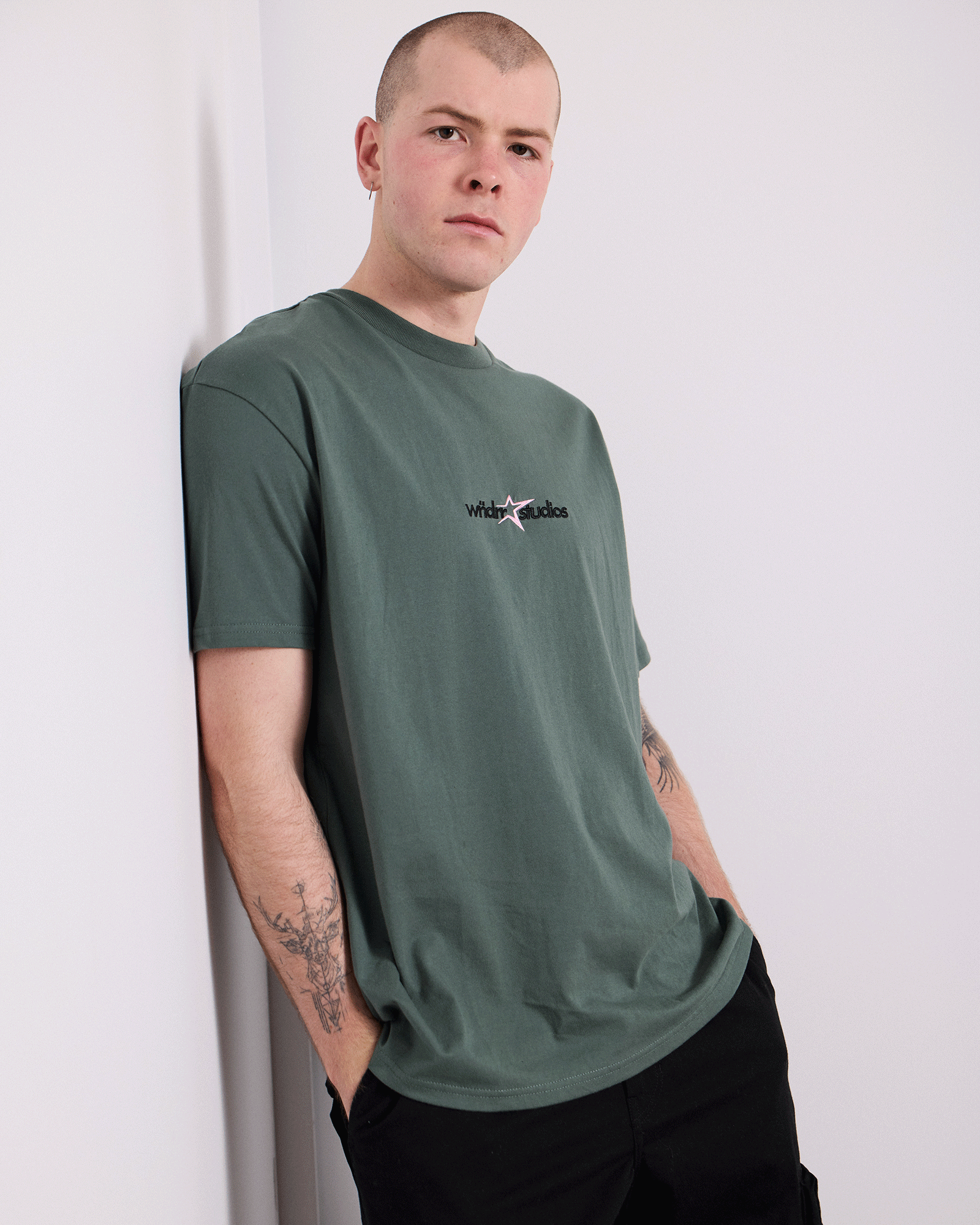 STXR BOX FIT TEE - DARK GREEN