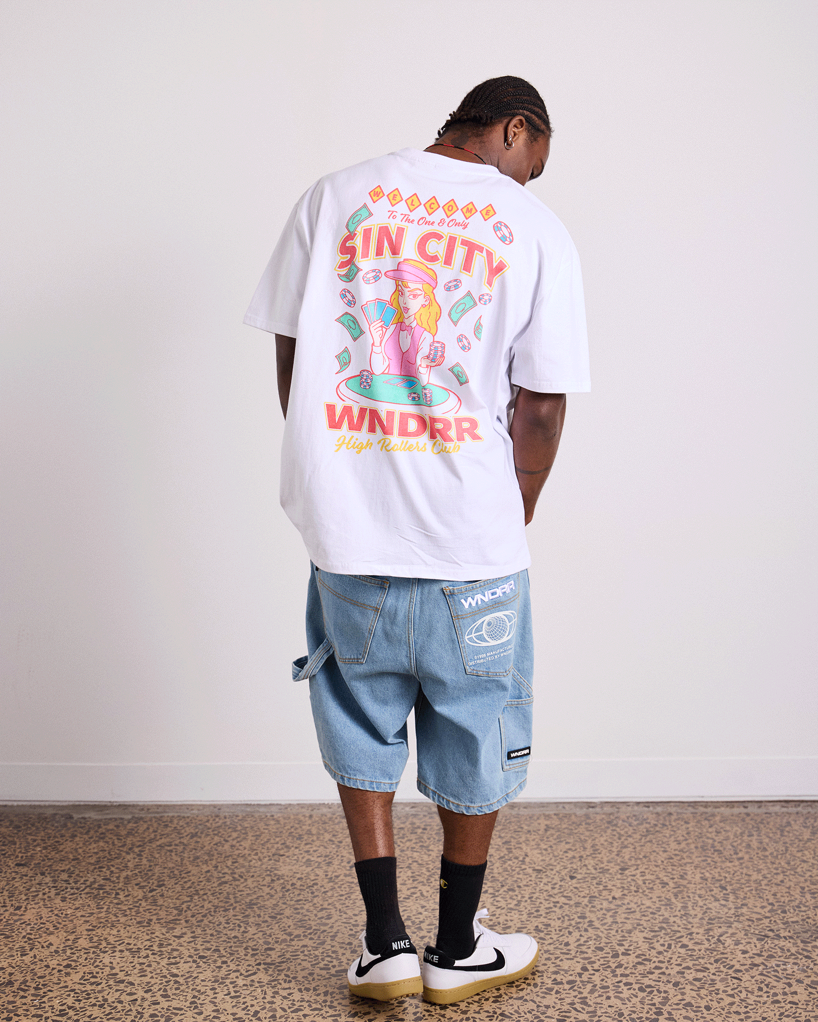 SIN CITY BOX FIT TEE - WHITE