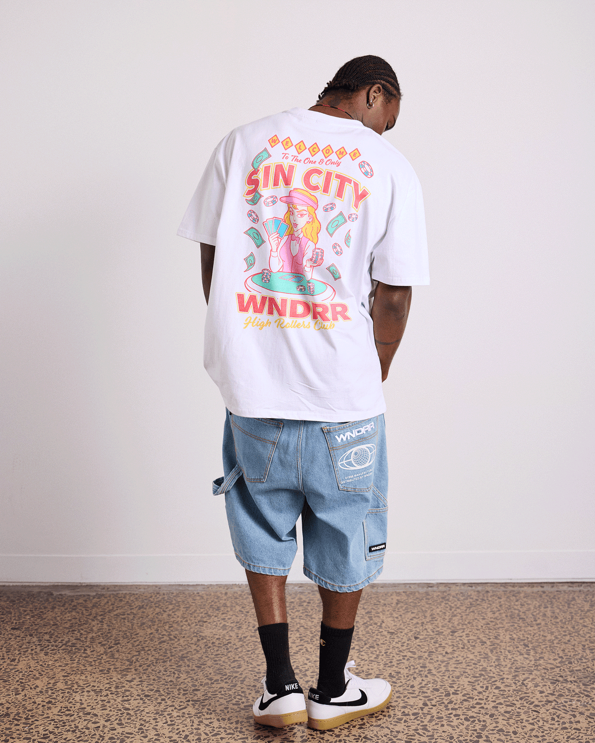 SIN CITY BOX FIT TEE - WHITE