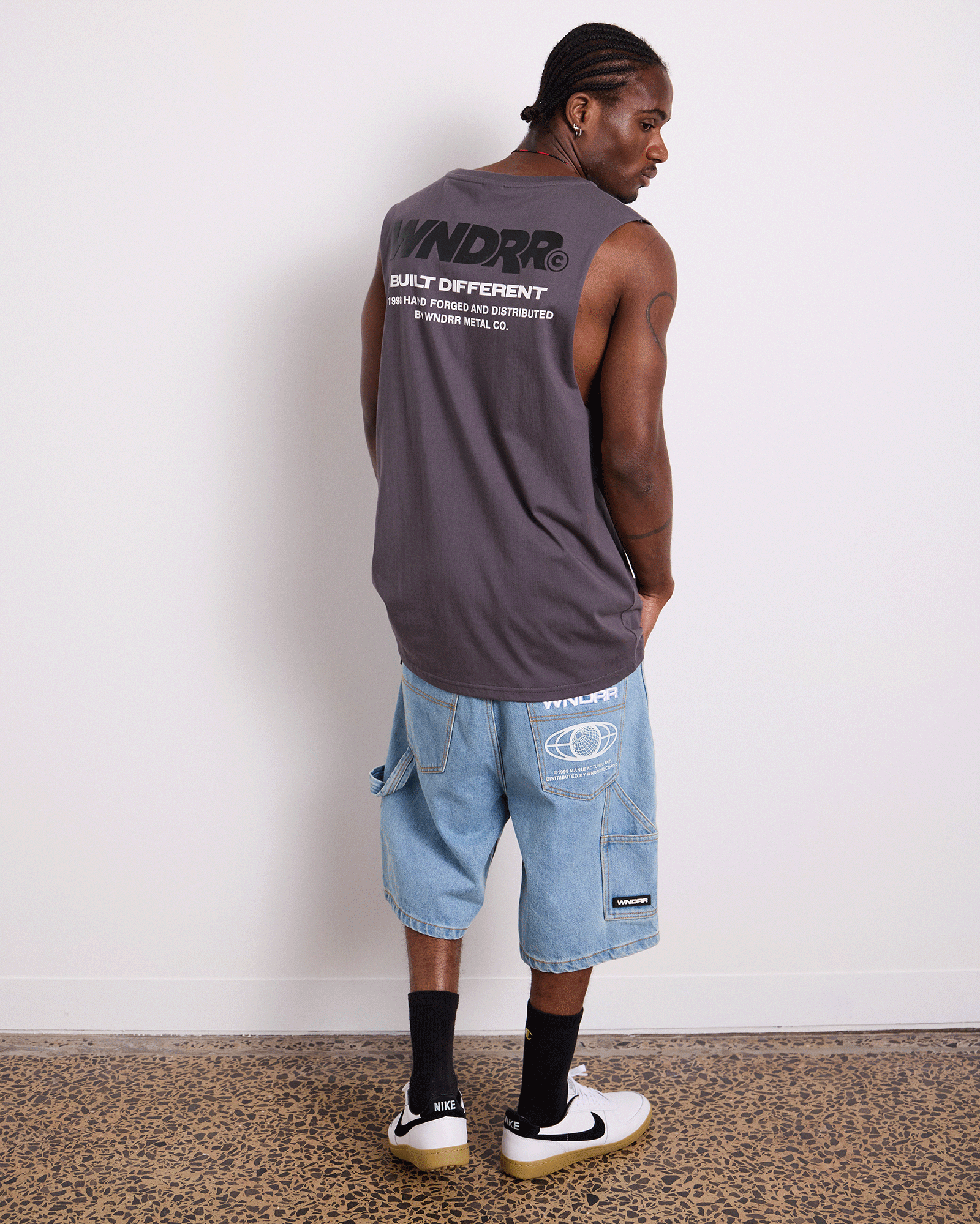 SHODO MUSCLE TOP - CHARCOAL