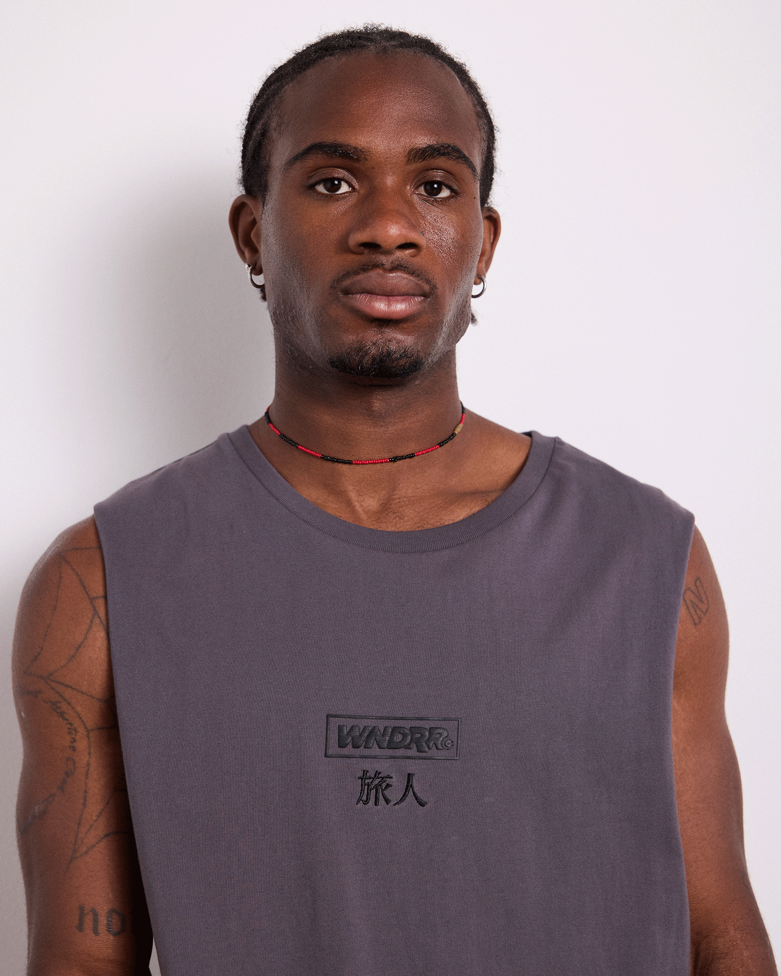 SHODO MUSCLE TOP - CHARCOAL