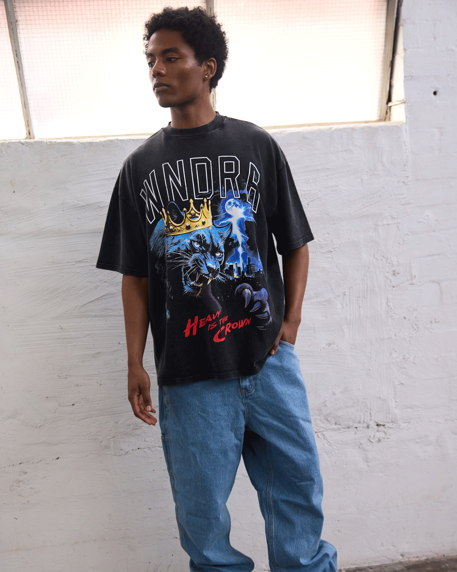 MONARCH HEAVY WEIGHT TEE - WASHED BLACK