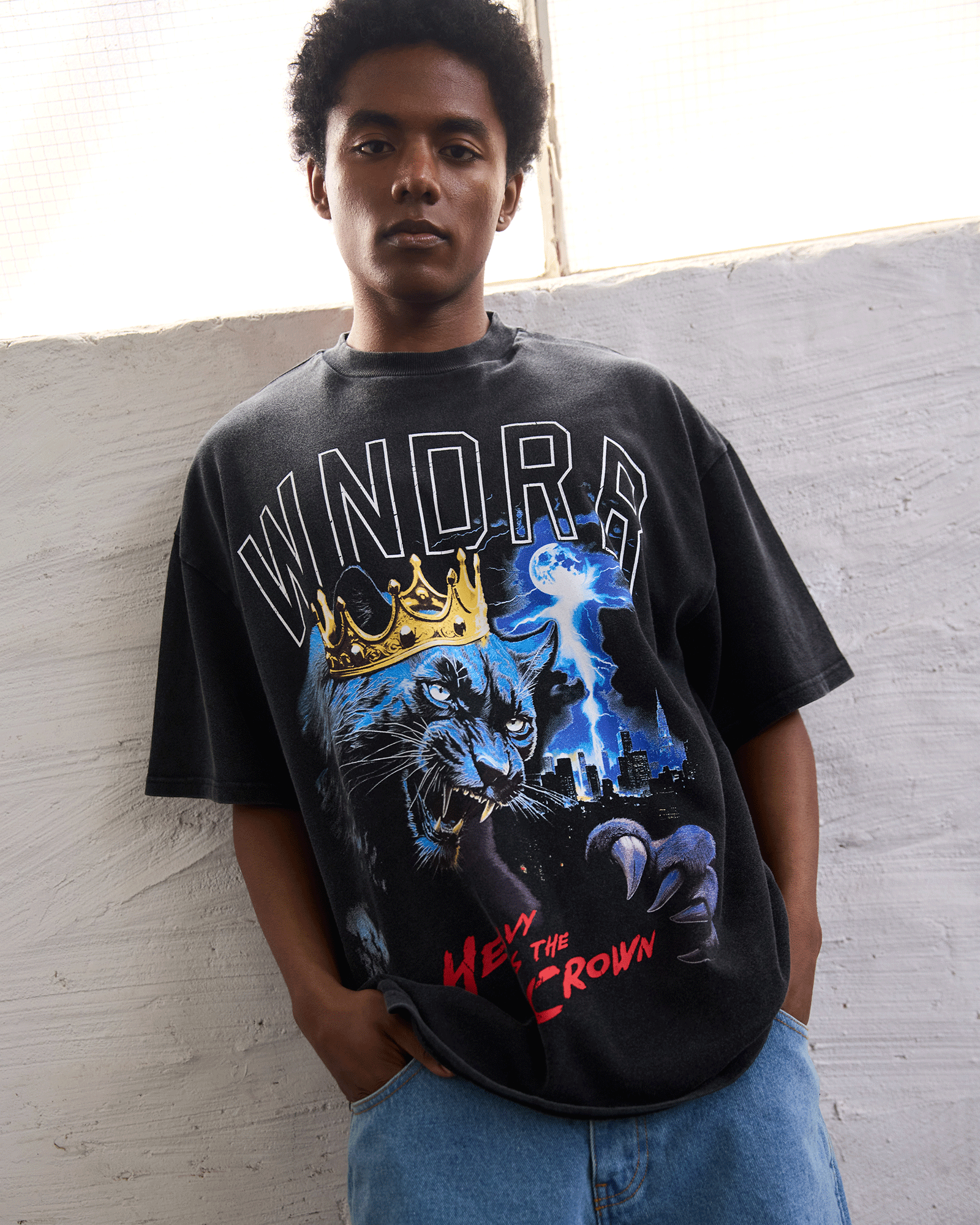 MONARCH HEAVY WEIGHT TEE - WASHED BLACK