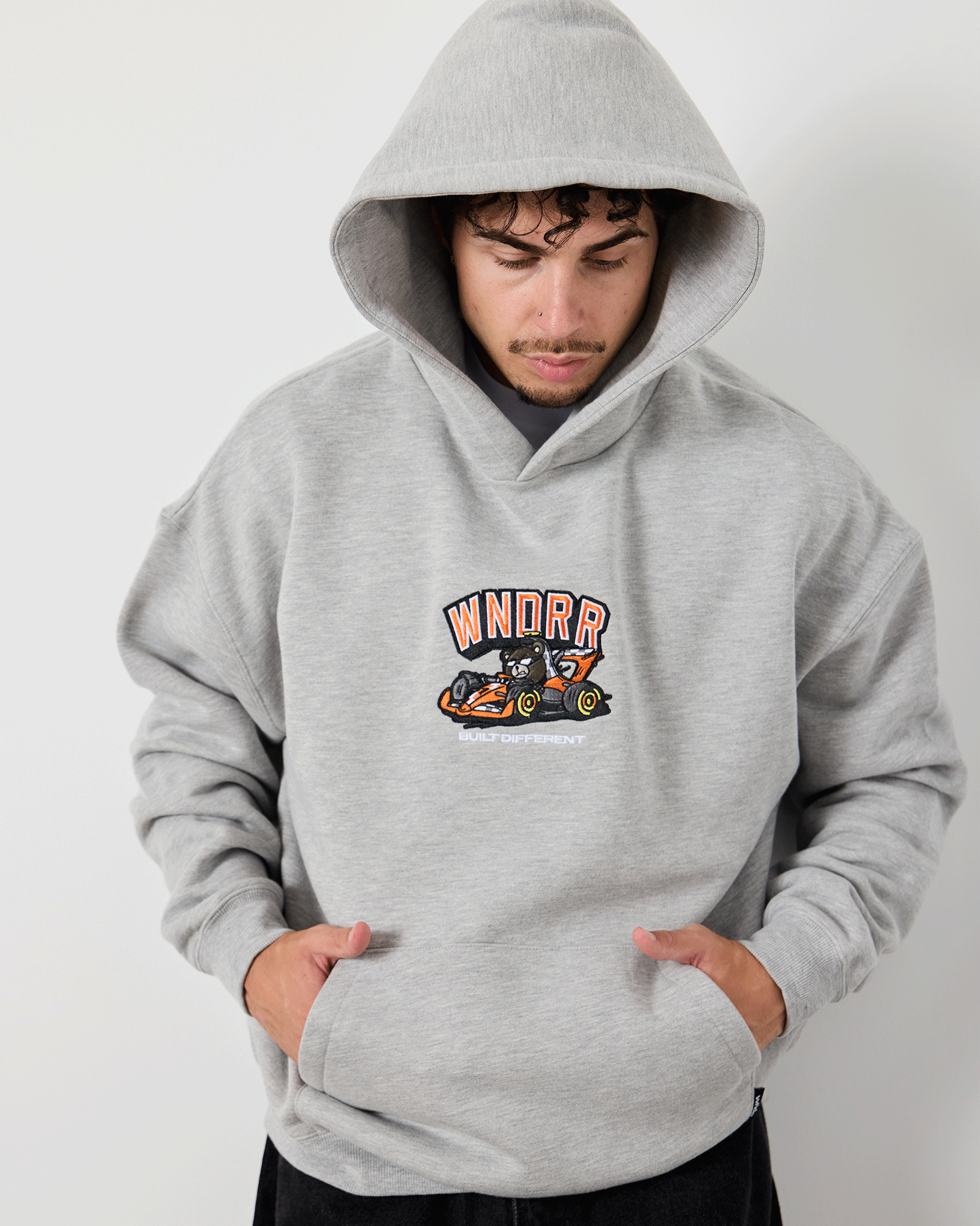 OSCAR HOOD SWEAT - GREY MARLE