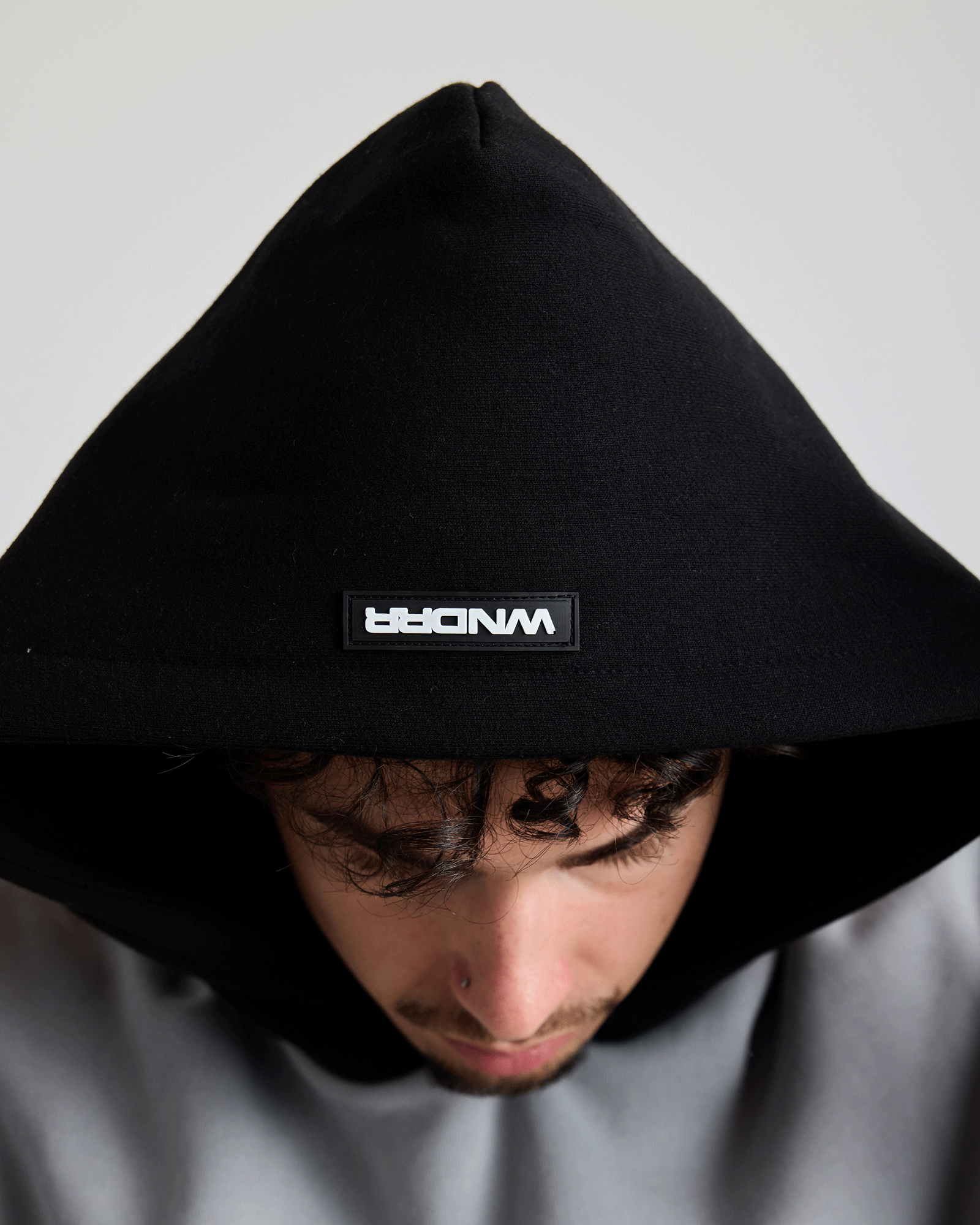 STARTER PANEL HOOD SWEAT - GREY/BLACK