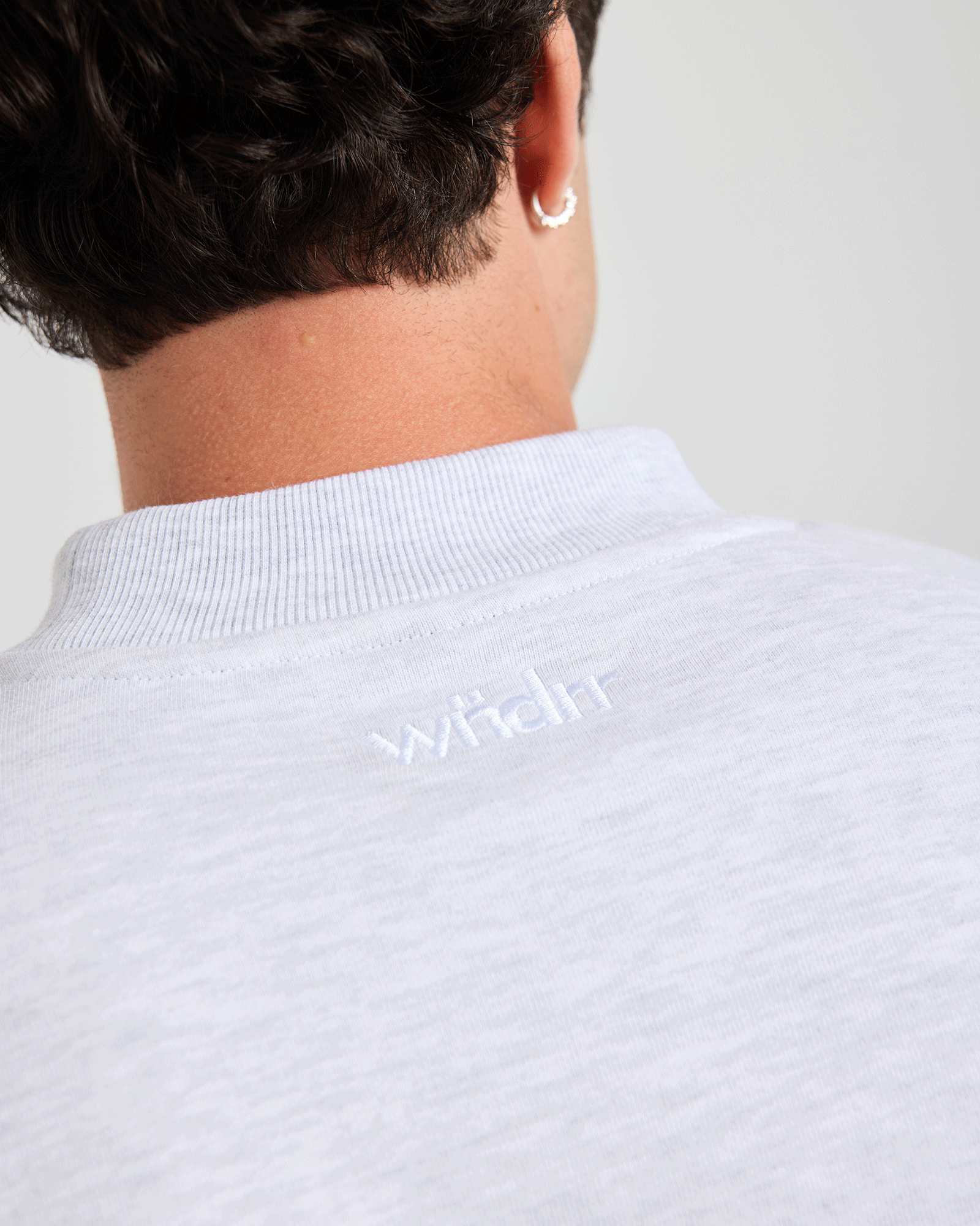 CREDIT CREW SWEAT - WHITE MARLE