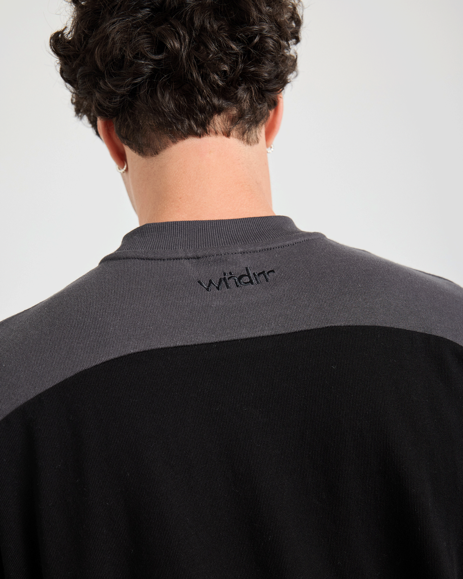 CREDIT PANEL HEAVY WEIGHT TEE - BLACK