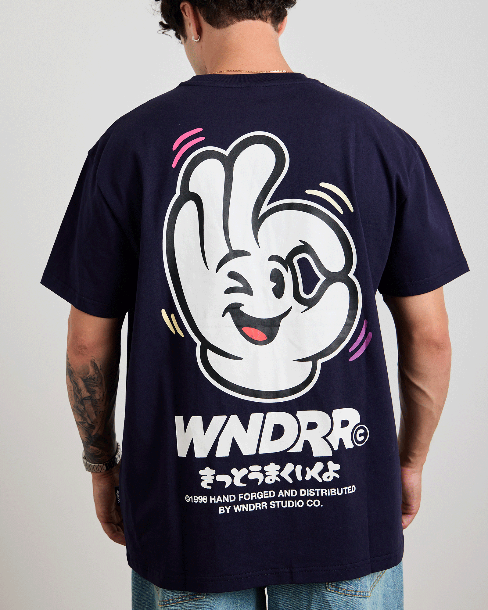 I'M SURE BOX FIT TEE - NAVY