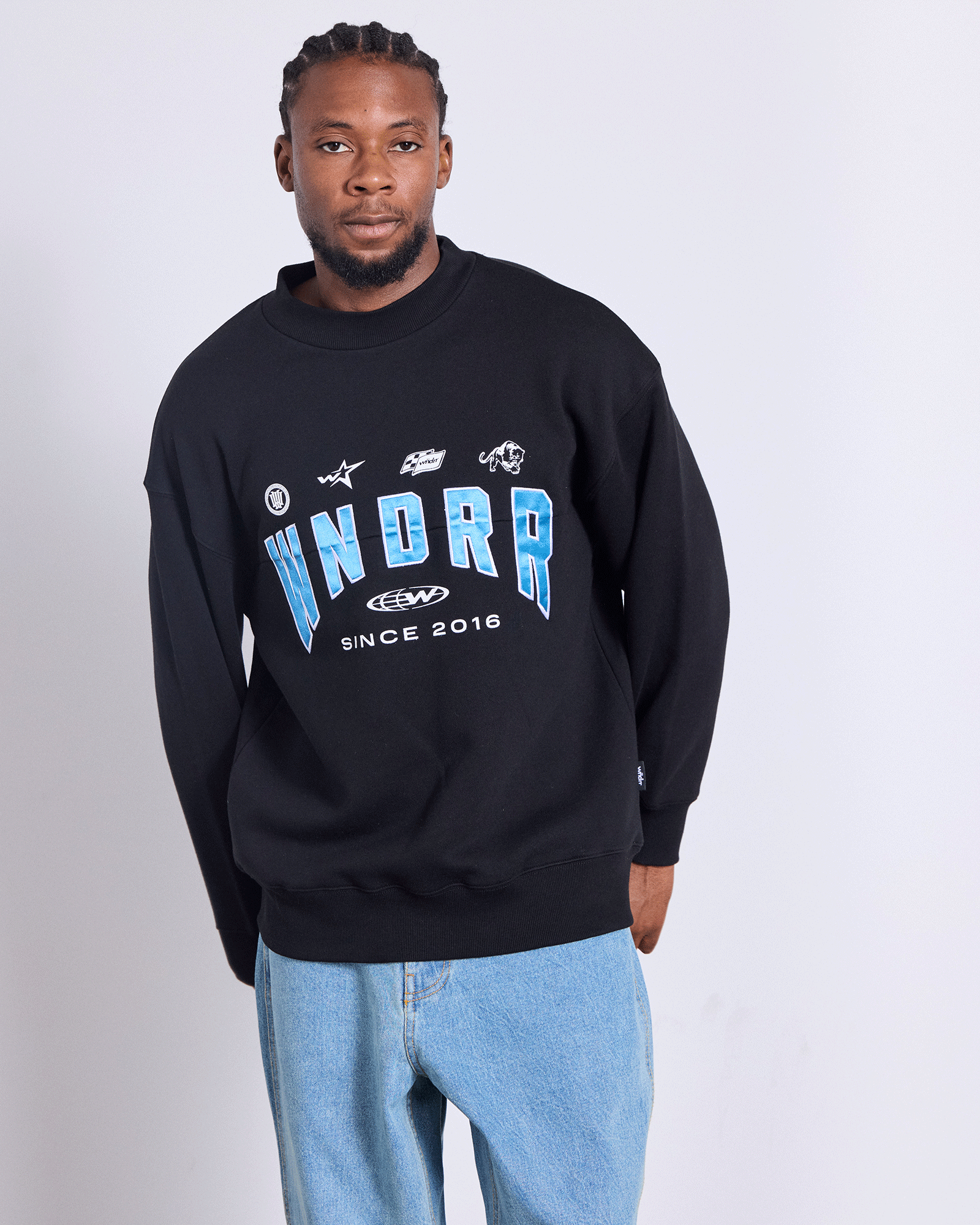 HASHI CREW SWEAT - BLACK