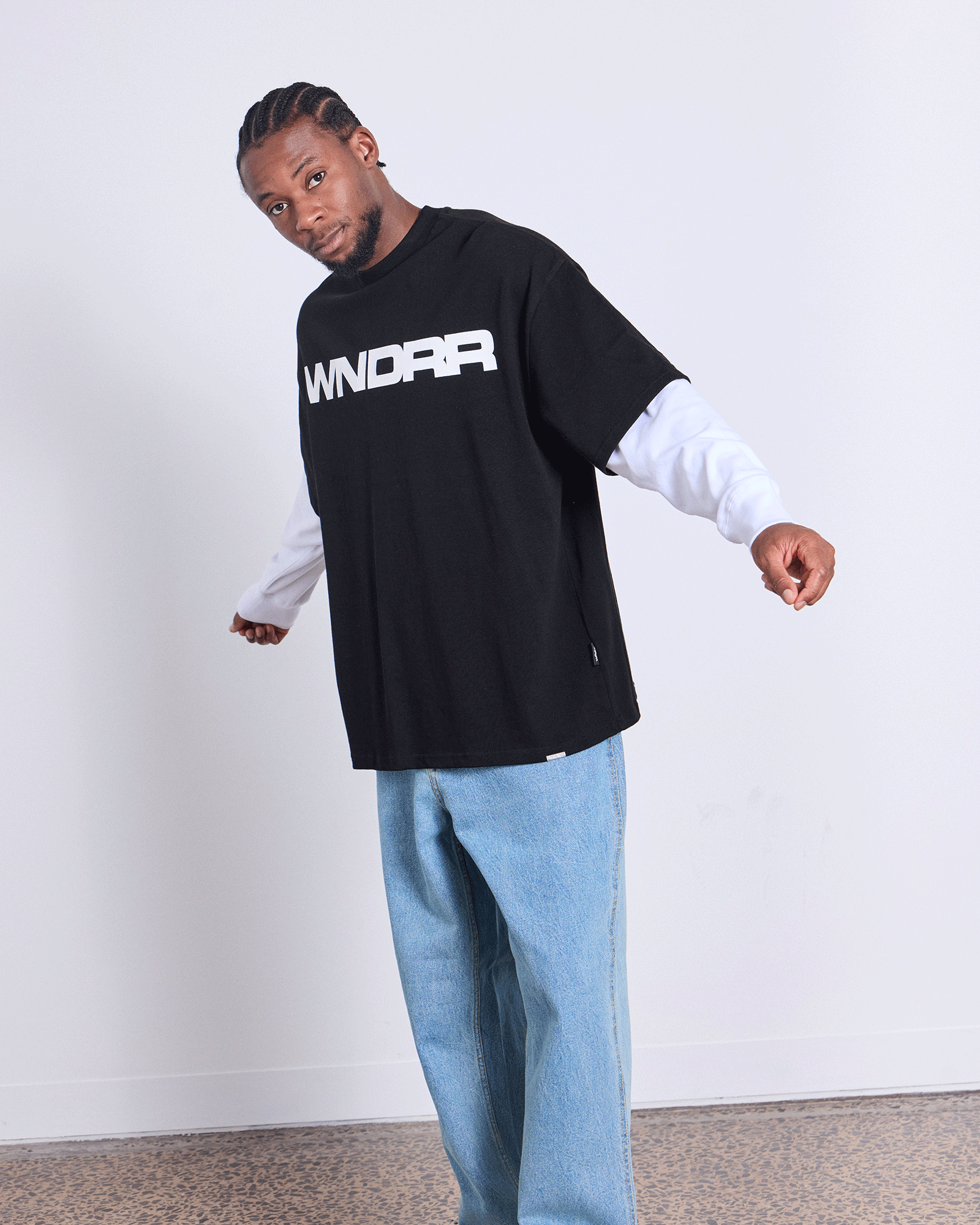 MOTIF LAYERED L/S TEE - BLACK