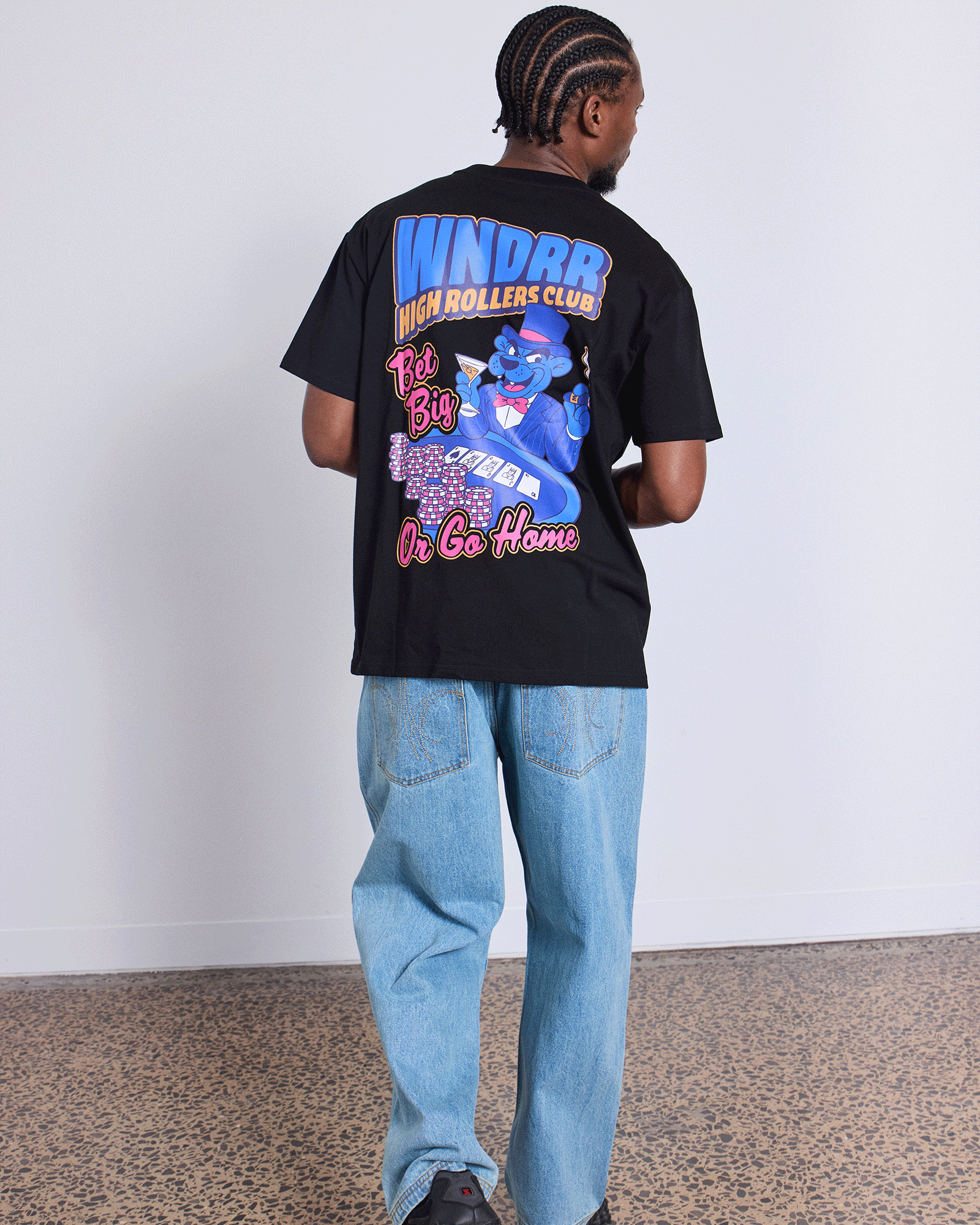 BET BIG BOX FIT TEE - BLACK