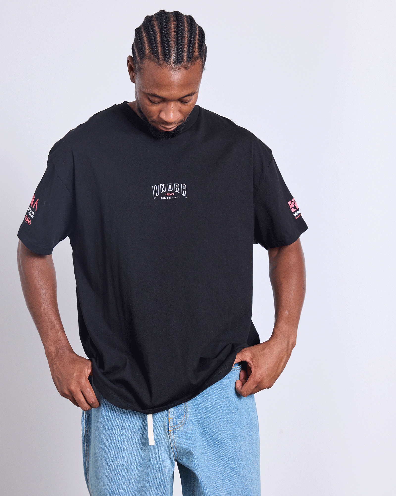 HASHI BOX FIT TEE - BLACK